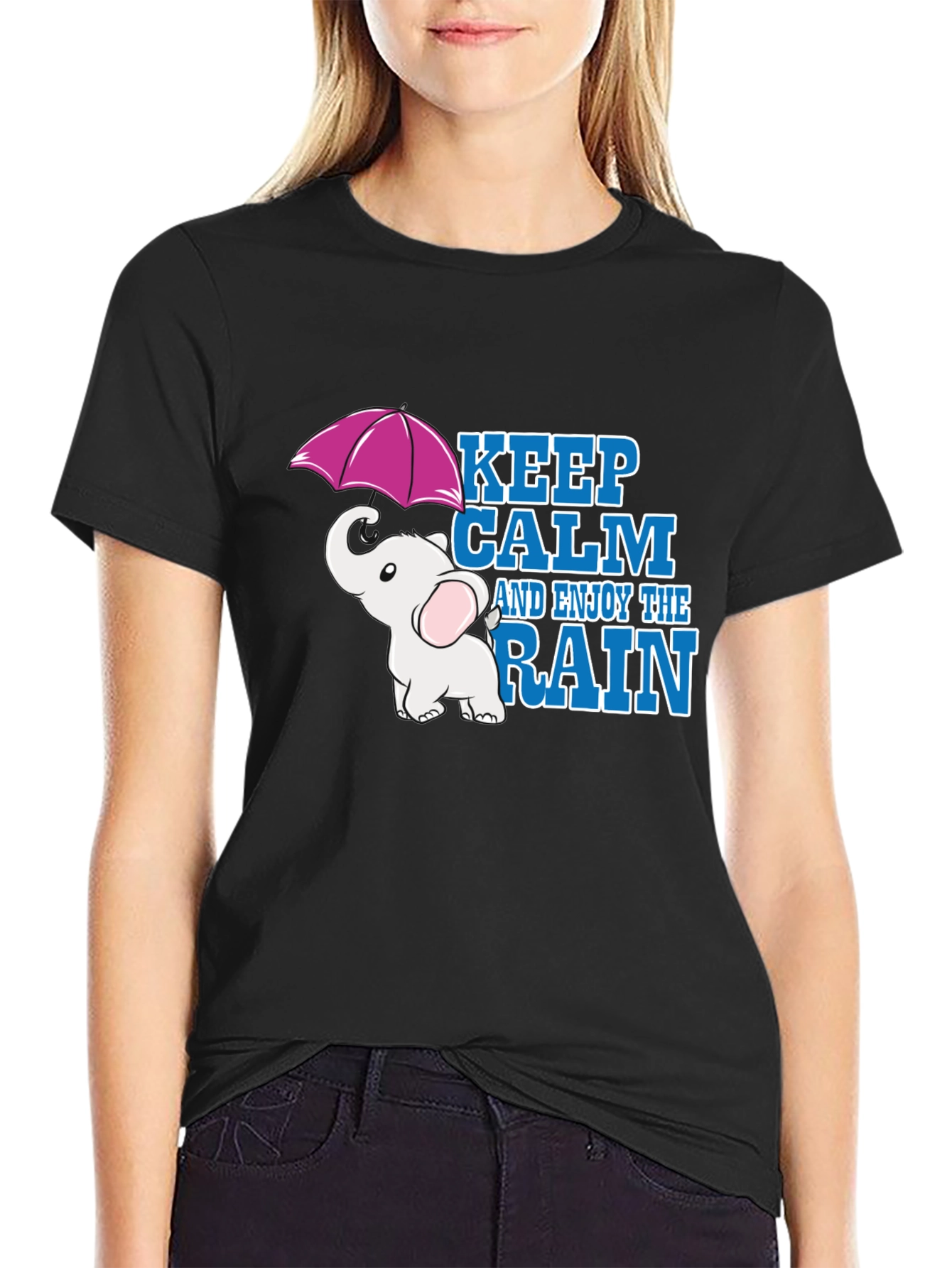 Keep Calm and Enjoy the Rain Elephant T-Shirt