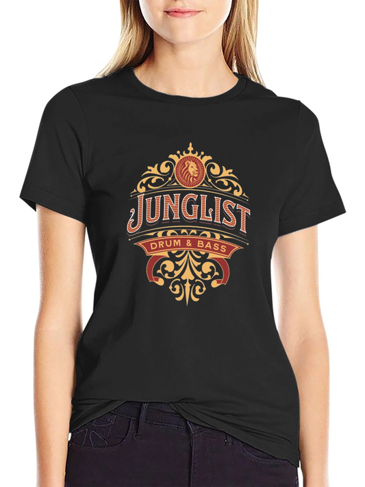 Junglist Drum & Bass Black T-Shirt - Music Fan Apparel