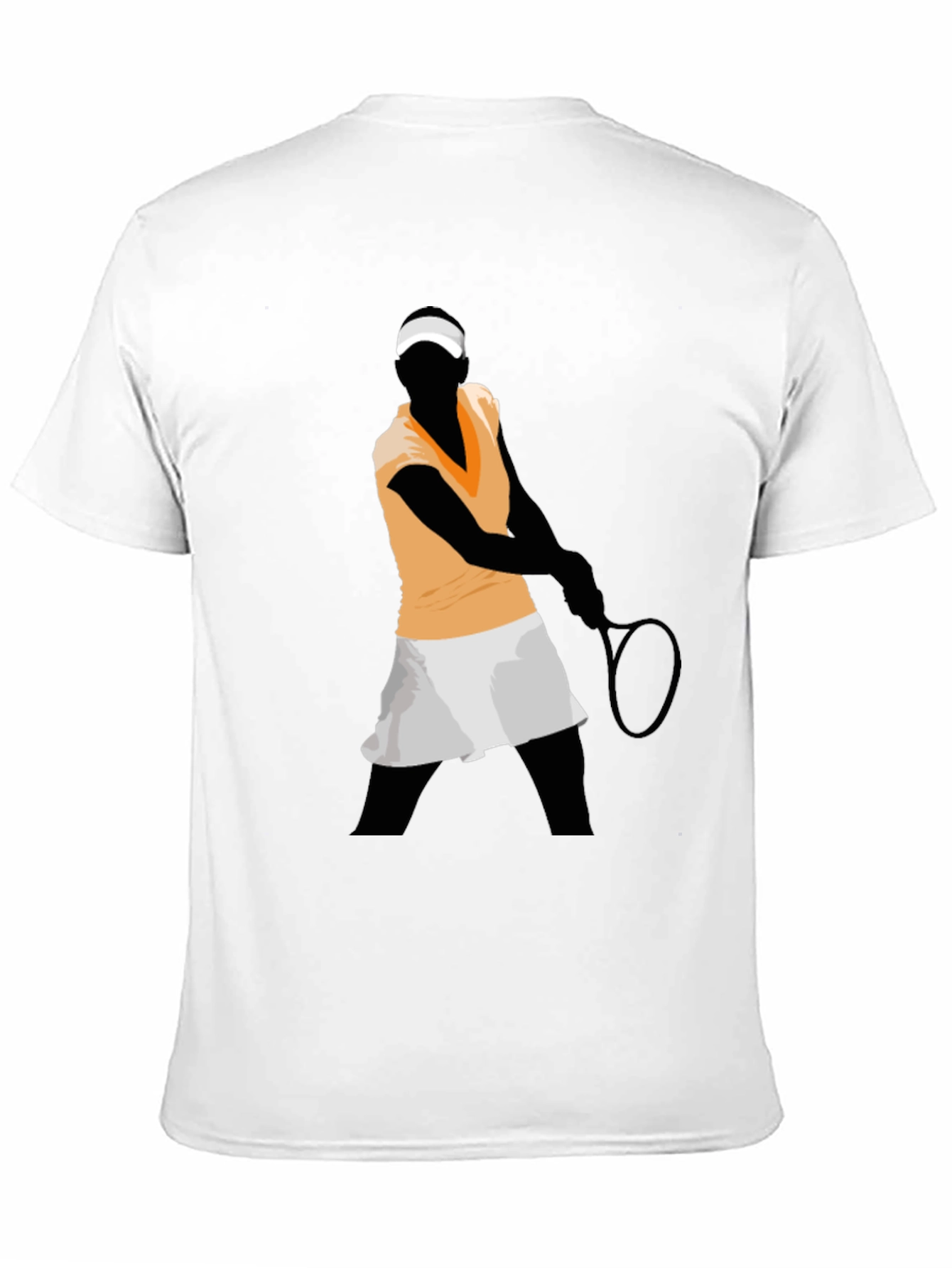 Tennis Player Graphic Tee - Black Unisex T-Shirt