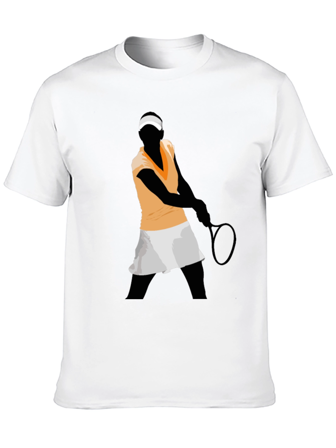 Tennis Player Graphic Tee - Black Unisex T-Shirt