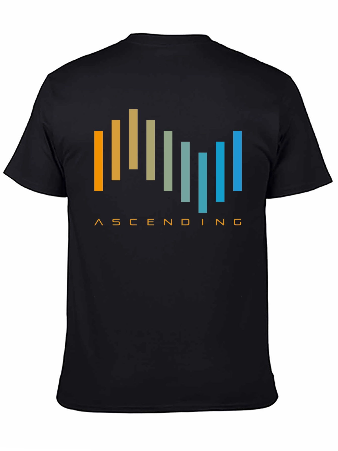 Ascending Bars Graphic Tee - Modern Design