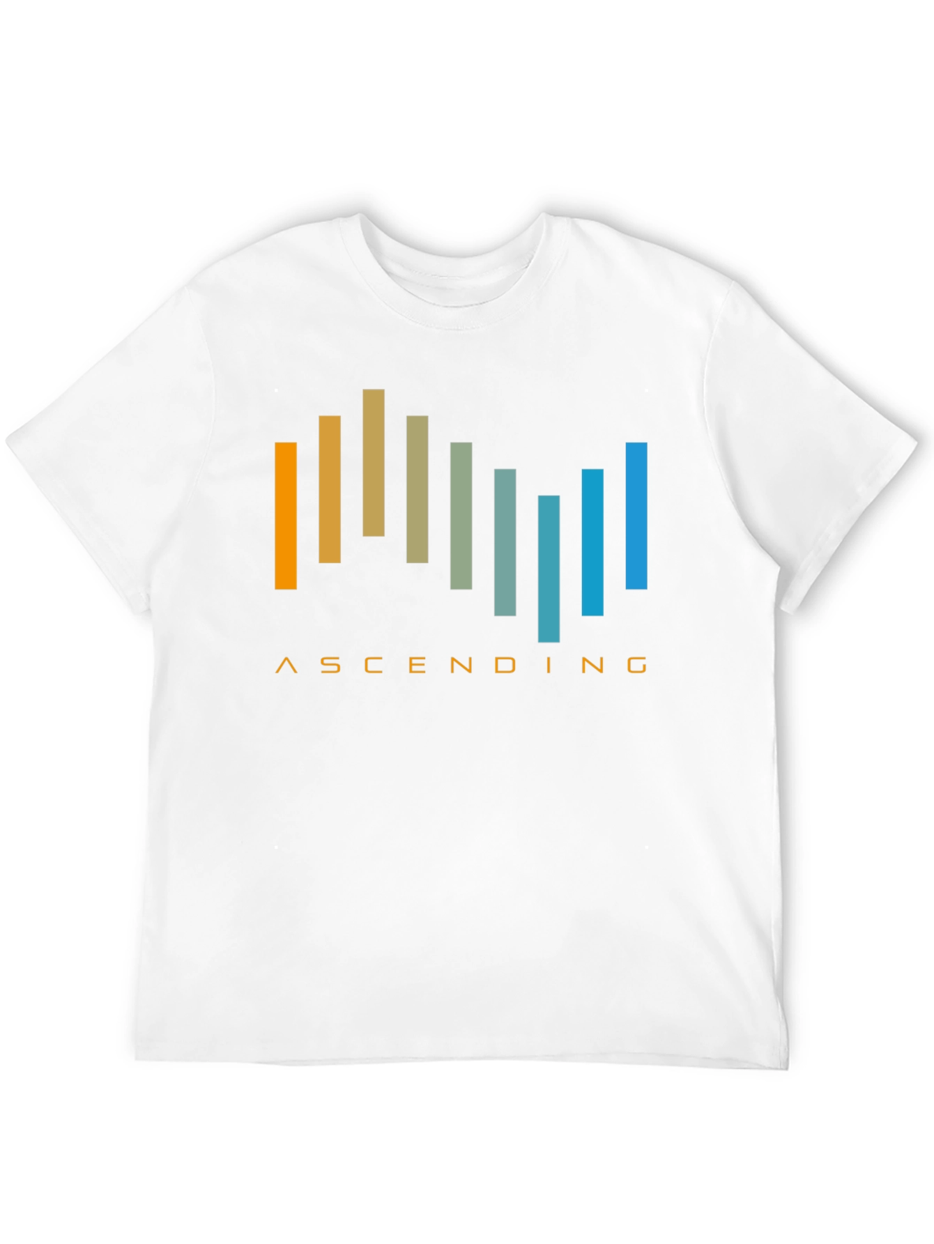 Ascending Bars Graphic Tee - Modern Design