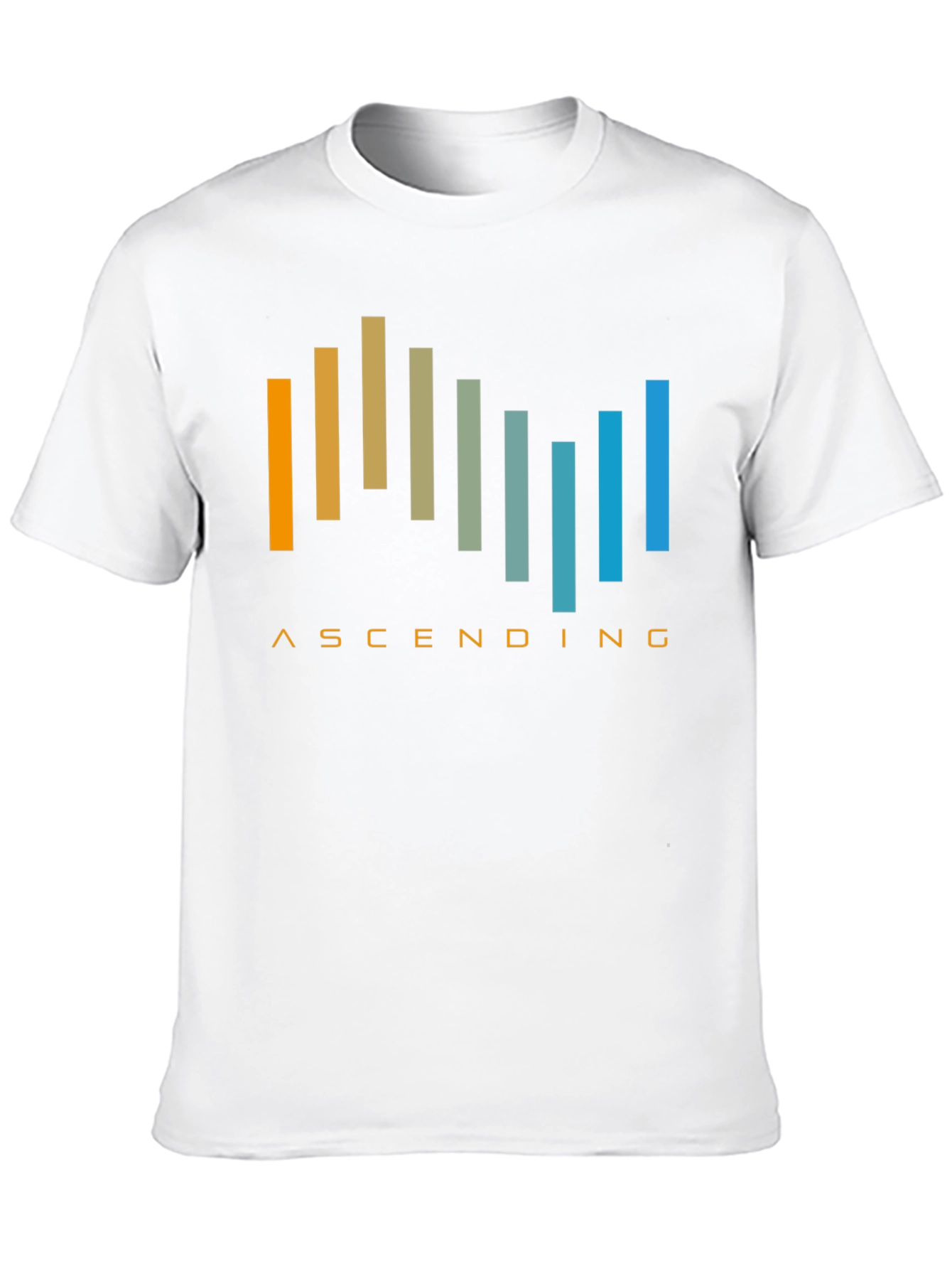 Ascending Bars Graphic Tee - Modern Design