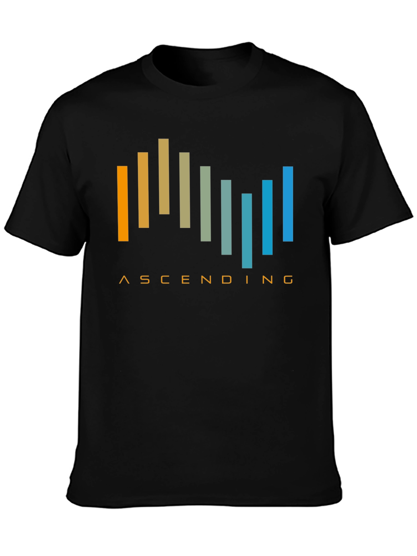 Ascending Bars Graphic Tee - Modern Design