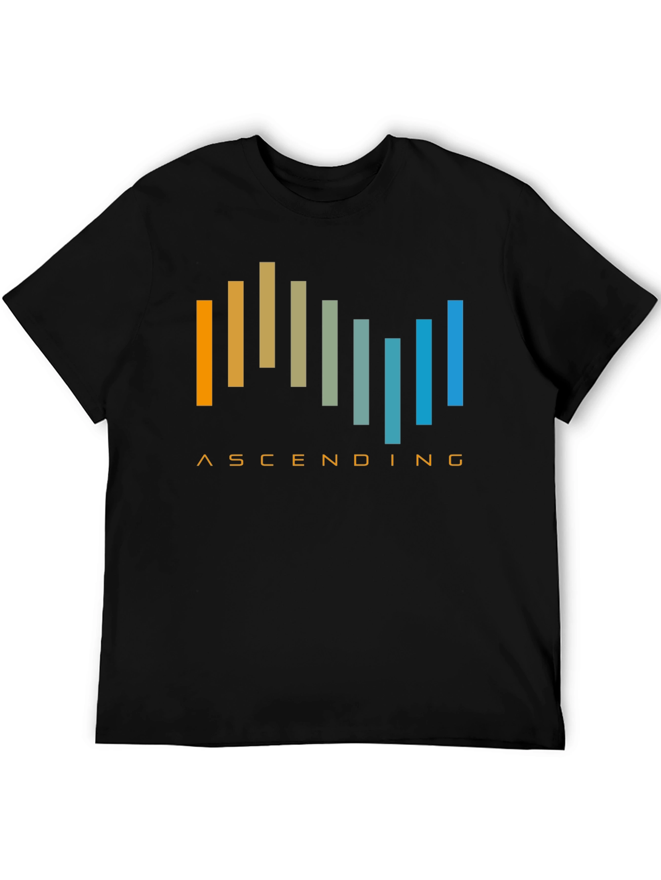 Ascending Bars Graphic Tee - Modern Design