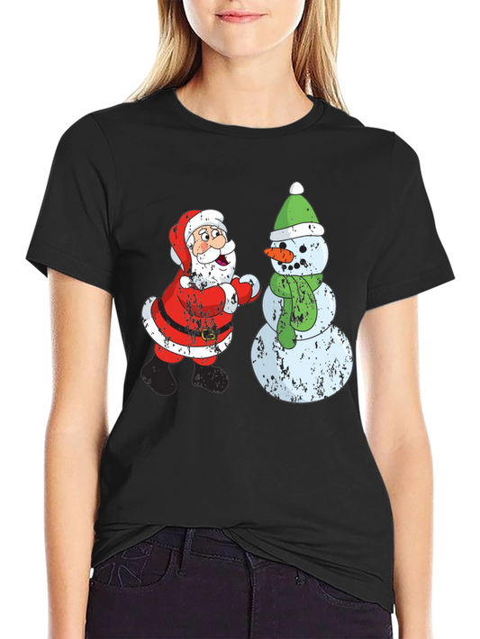 Santa & Snowman Christmas Tee