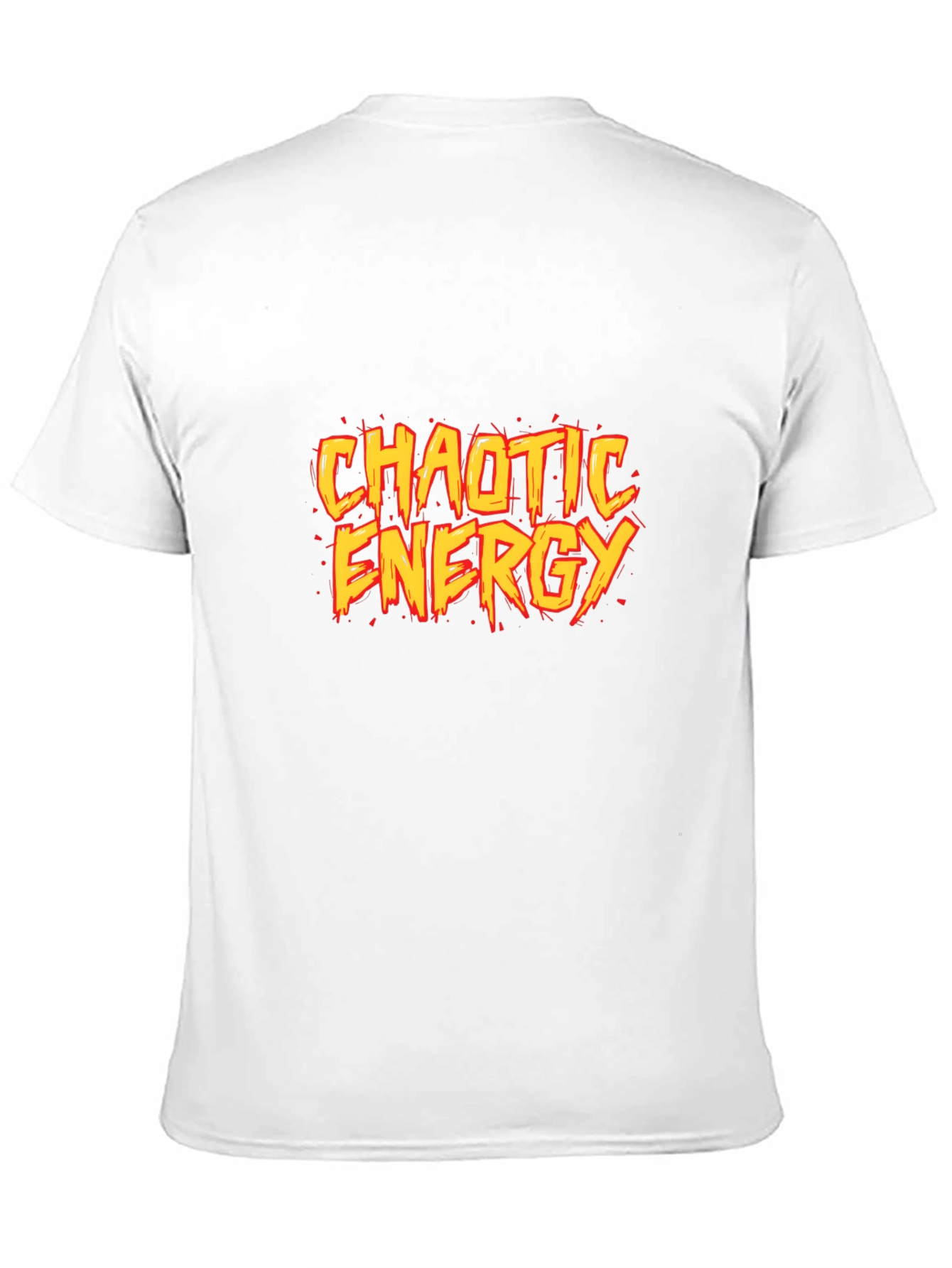 Chaotic Energy Graphic Print Black T-Shirt