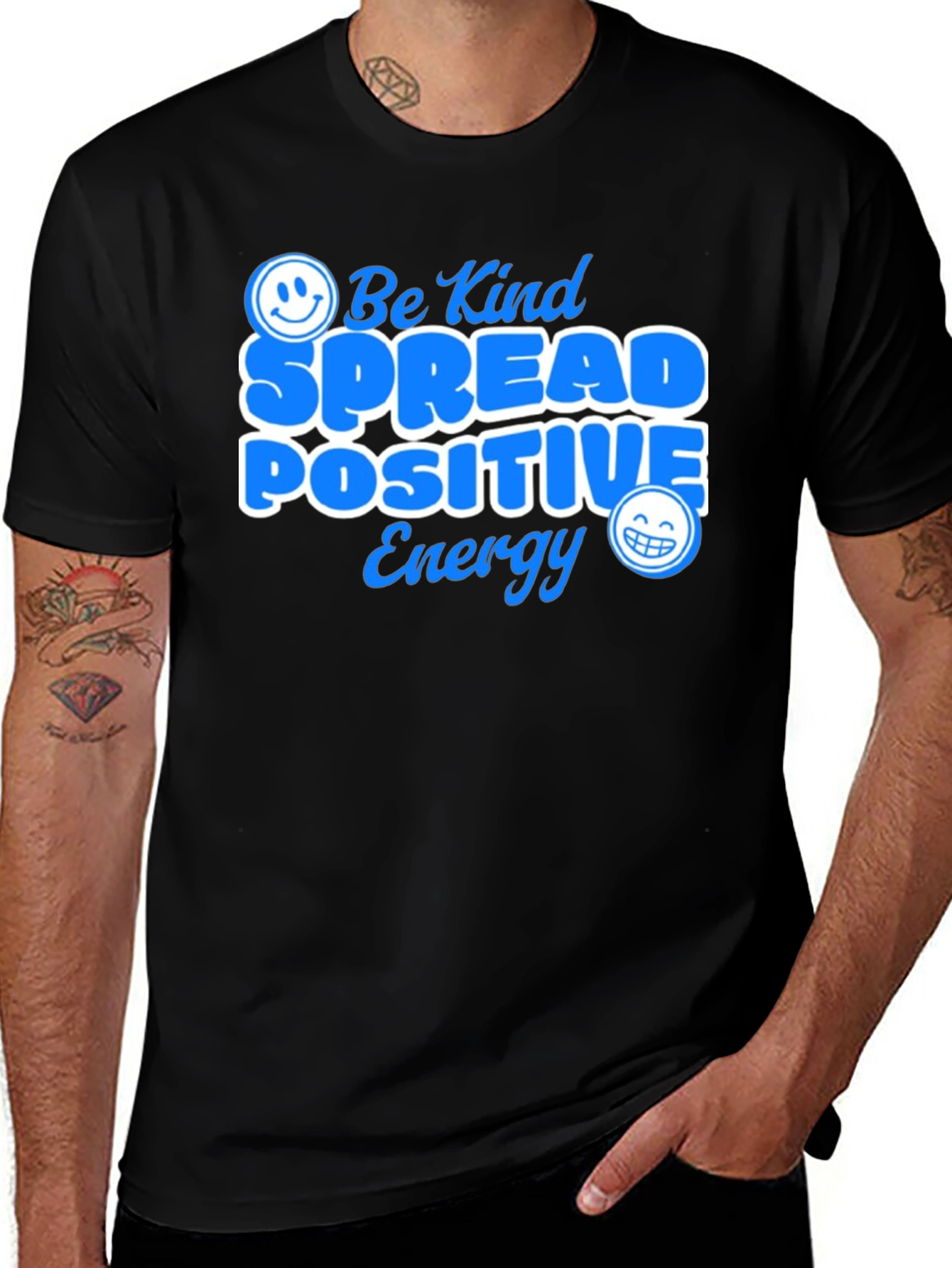 Be Kind Spread Positive Energy Graphic T-Shirt