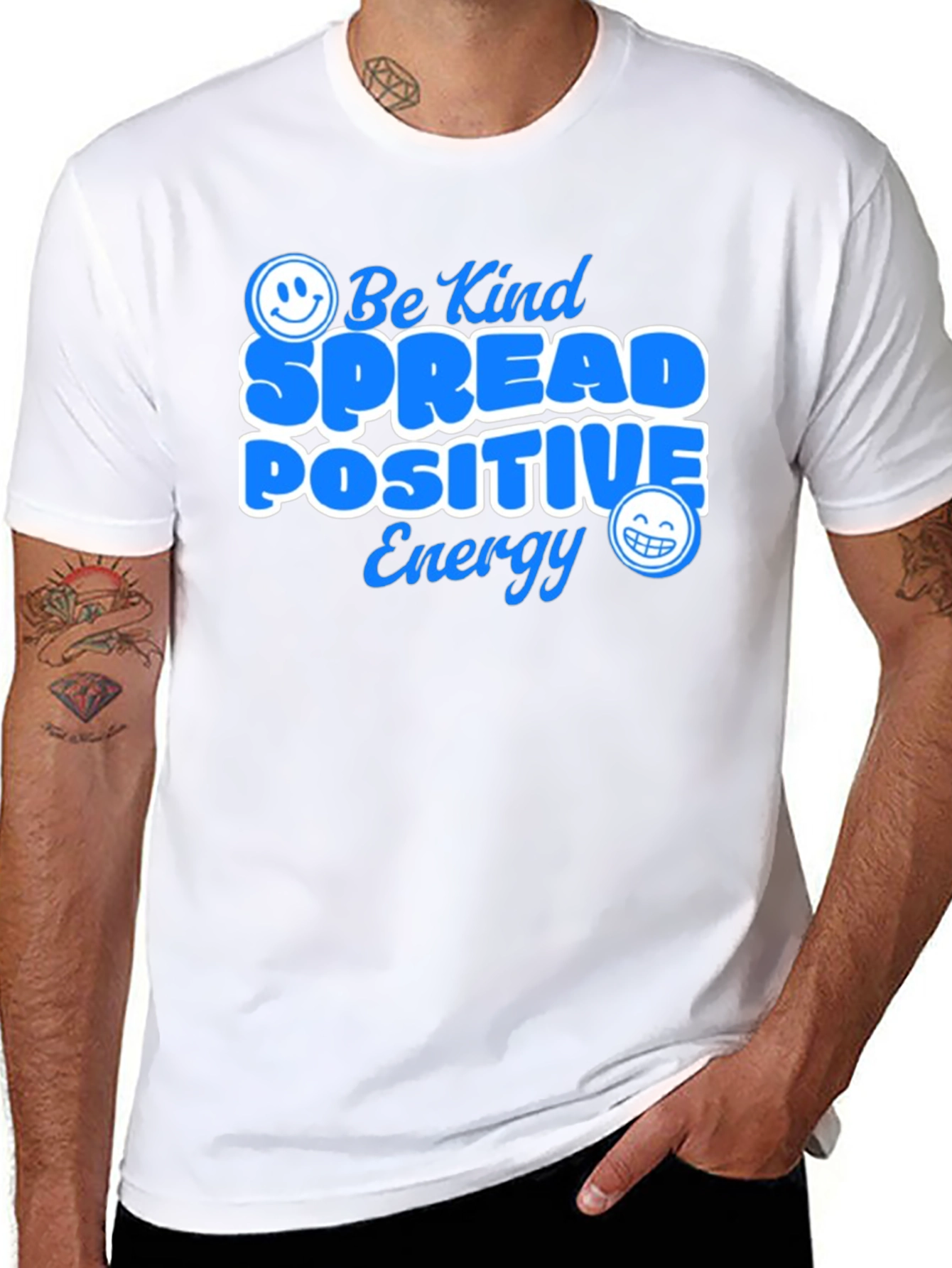 Be Kind Spread Positive Energy Graphic T-Shirt