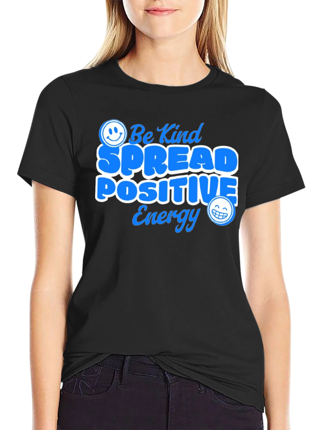 Be Kind Spread Positive Energy Graphic T-Shirt