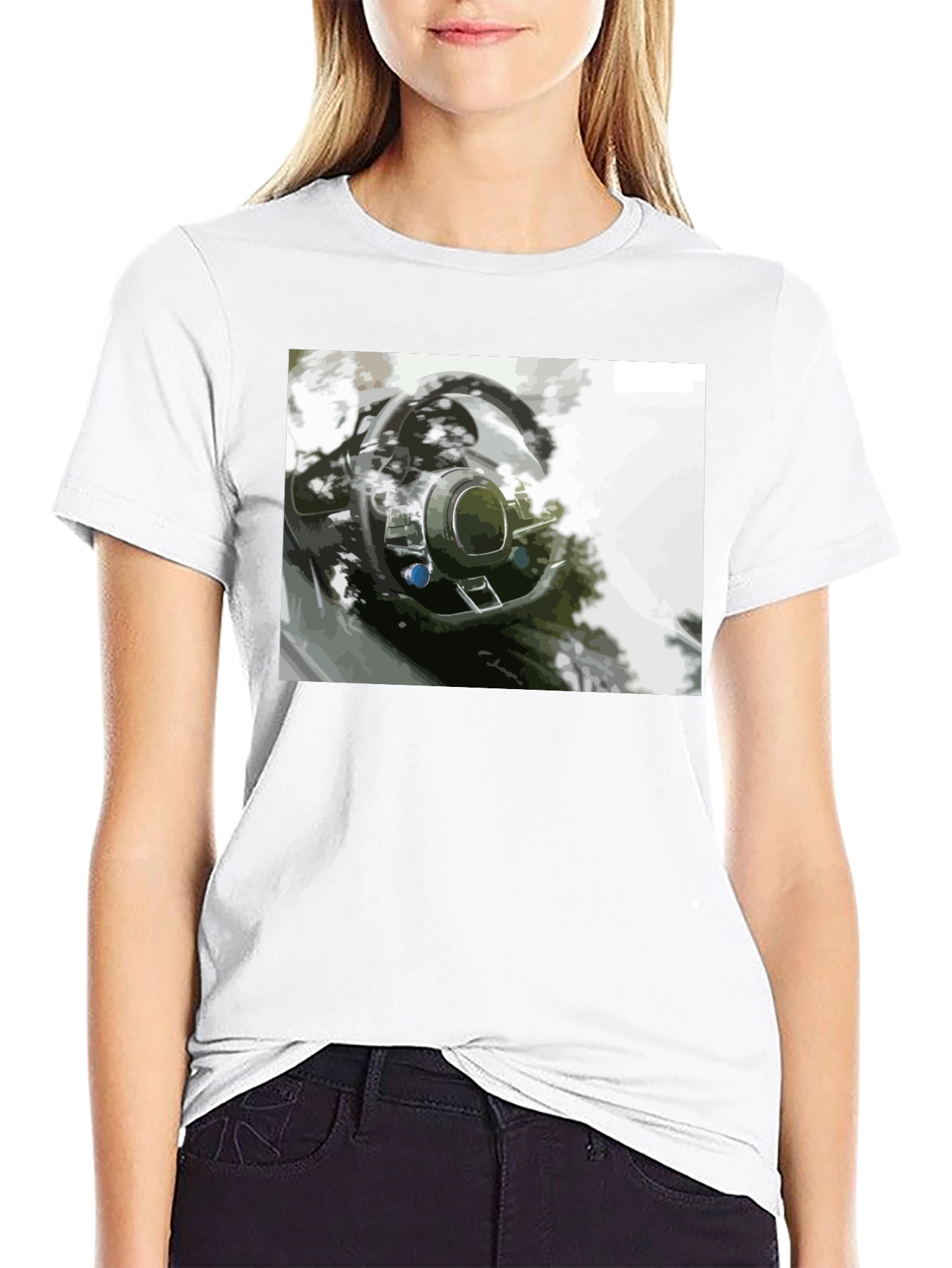Stylish Car Interior Graphic Tee