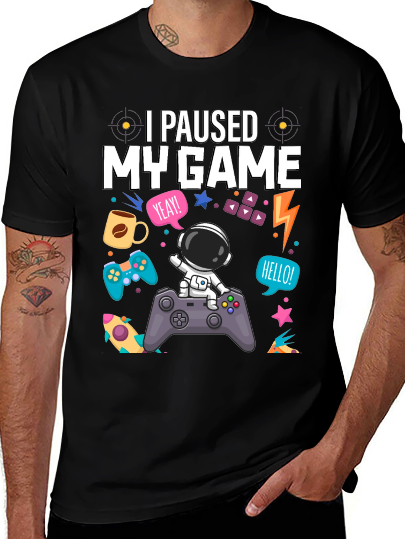 I Paused My Game Astronaut T-Shirt