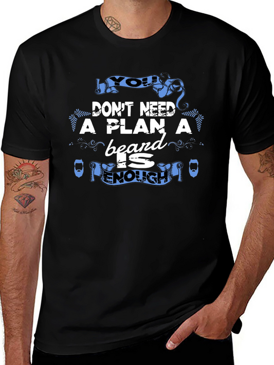 Beard is Enough Graphic Tee - Black