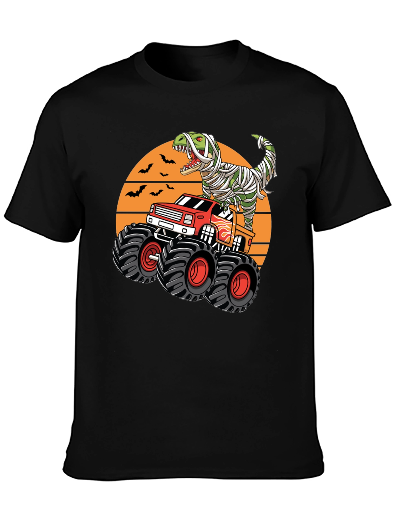 Dino Mummy Monster Truck T-Shirt - Halloween Ride!