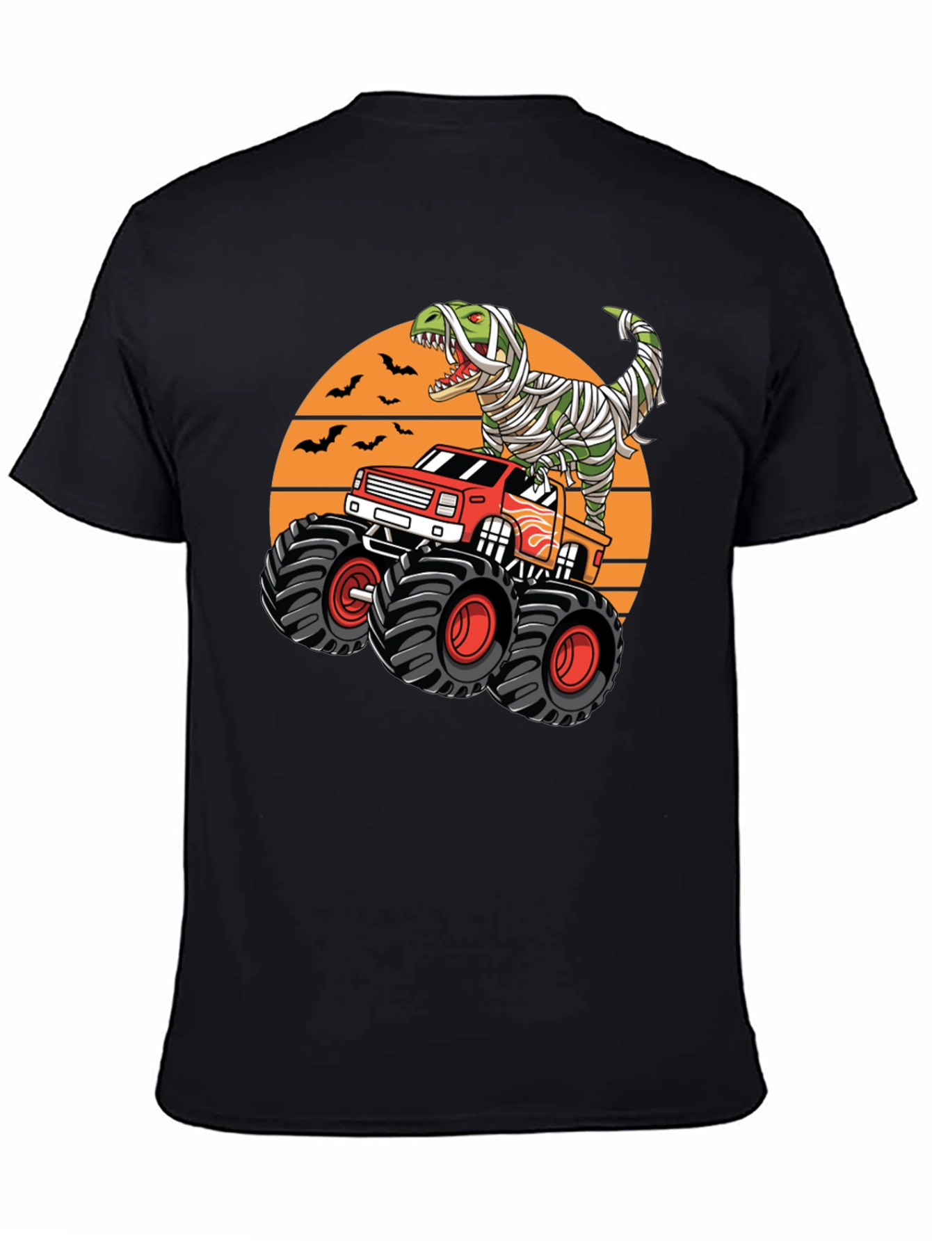 Dino Mummy Monster Truck T-Shirt - Halloween Ride!