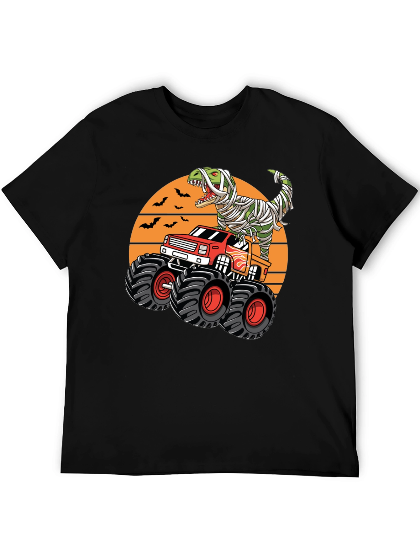Dino Mummy Monster Truck T-Shirt - Halloween Ride!