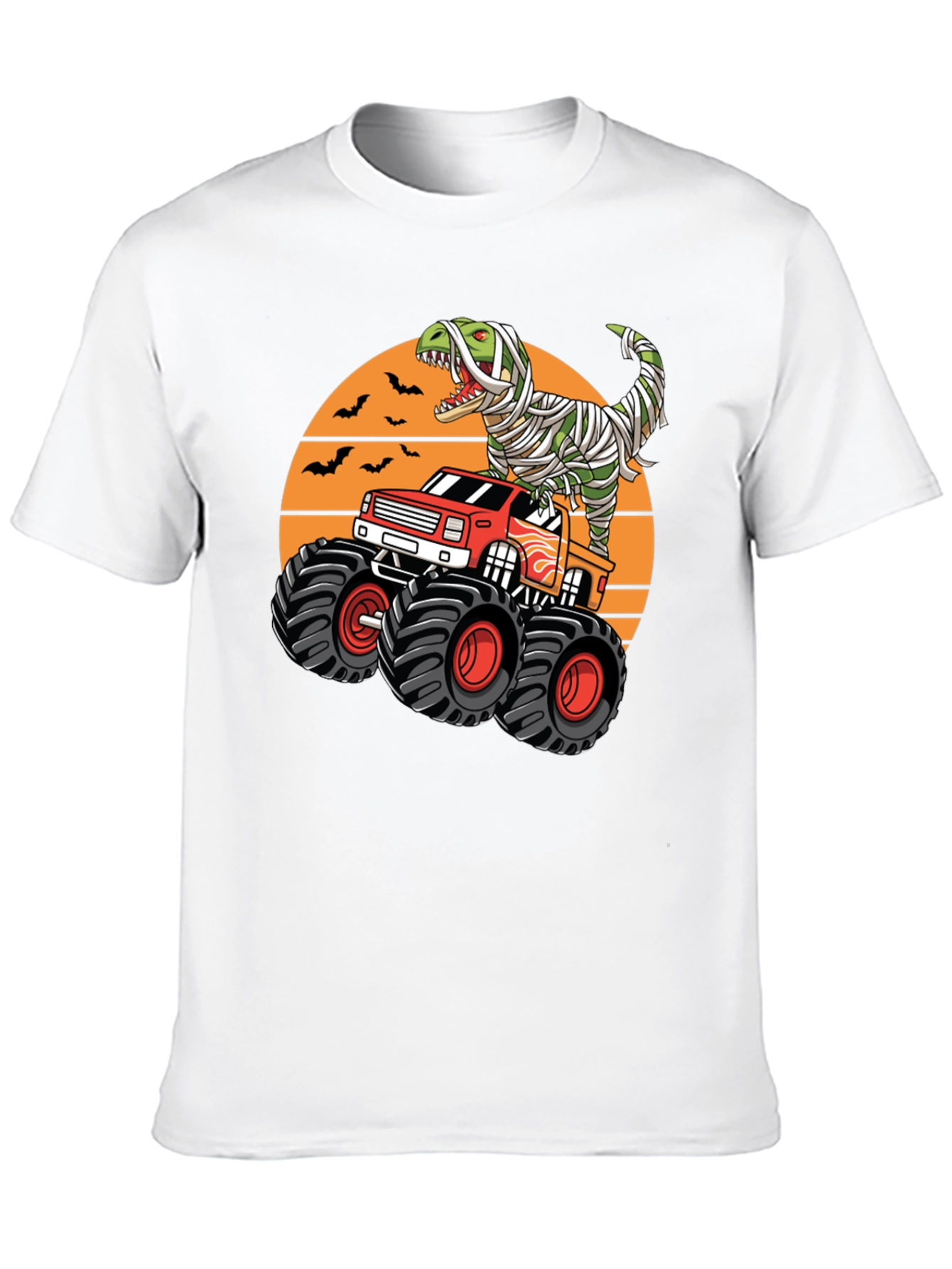Dino Mummy Monster Truck T-Shirt - Halloween Ride!