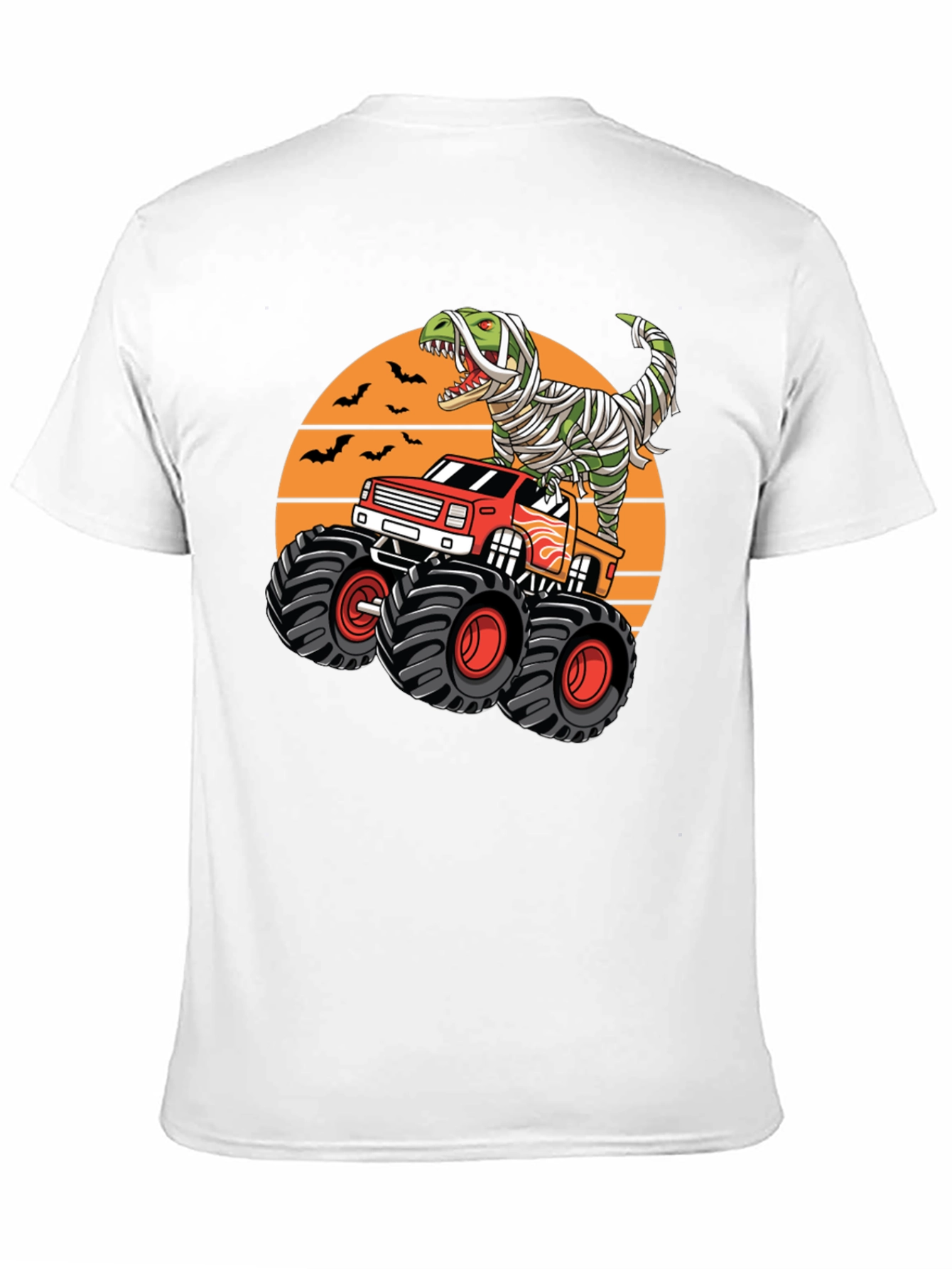 Dino Mummy Monster Truck T-Shirt - Halloween Ride!