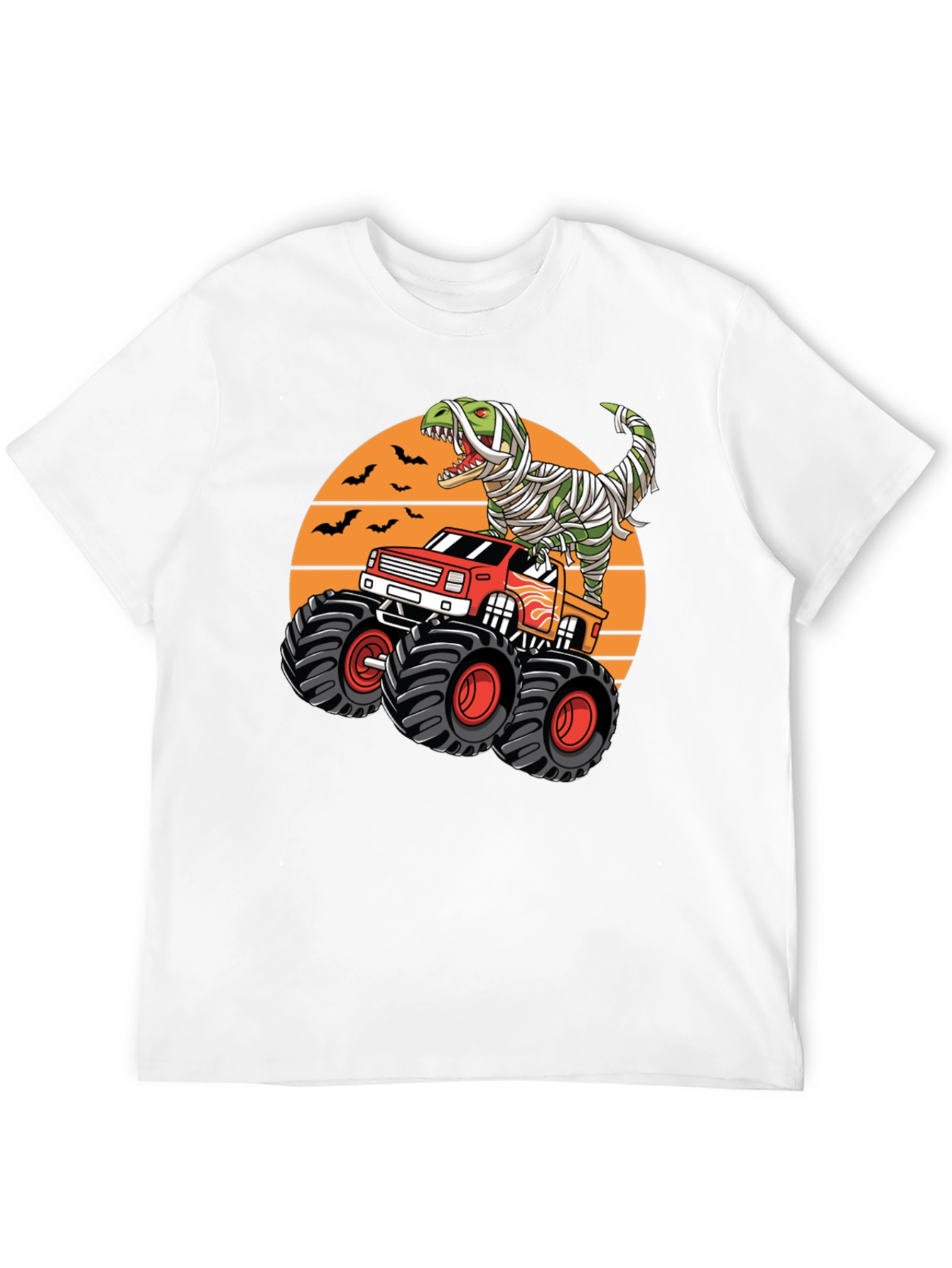 Dino Mummy Monster Truck T-Shirt - Halloween Ride!