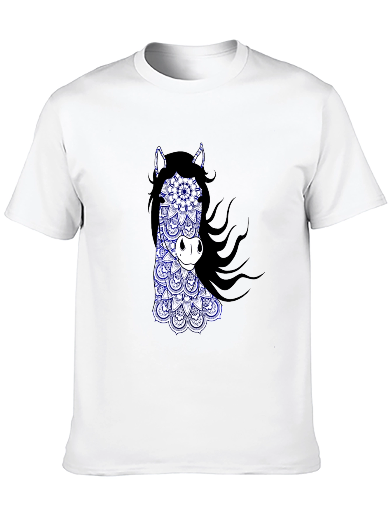 Horse Mandala Graphic Tee - Black