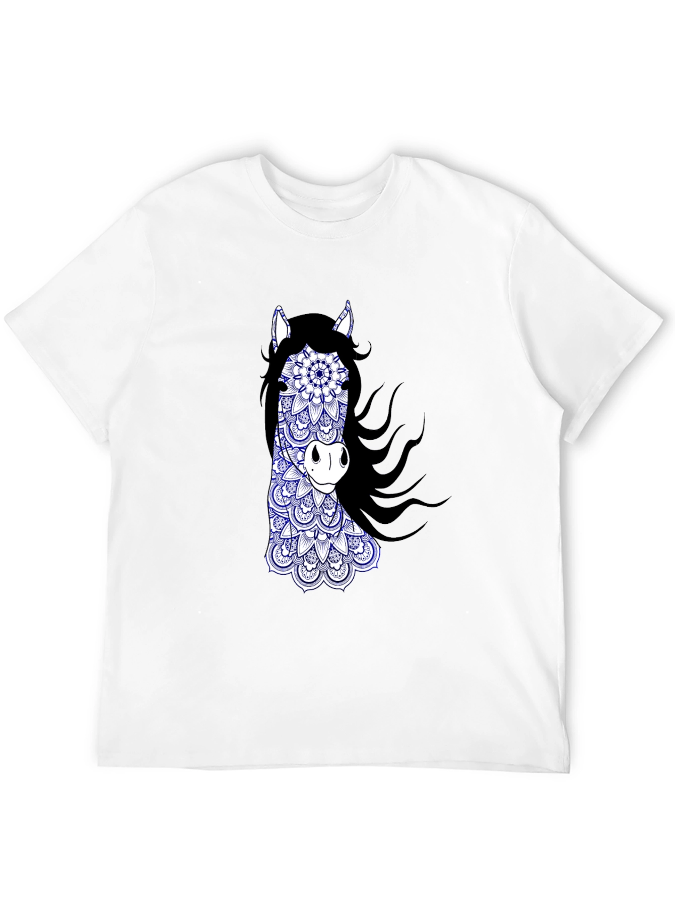 Horse Mandala Graphic Tee - Black