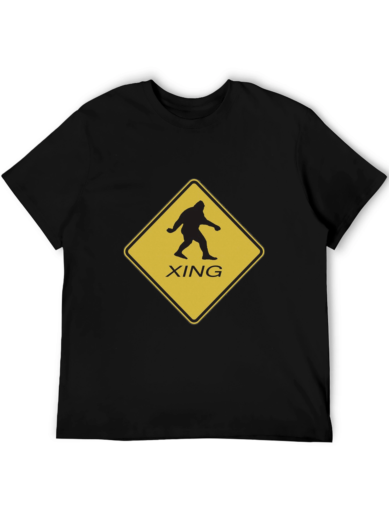 Sasquatch Crossing Mens Black T-Shirt