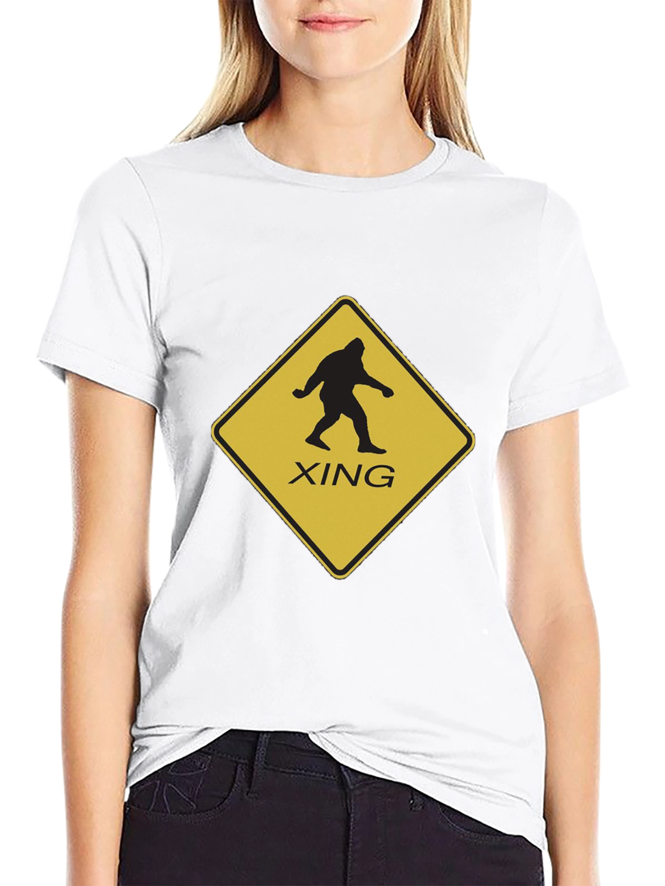 Sasquatch Crossing Mens Black T-Shirt