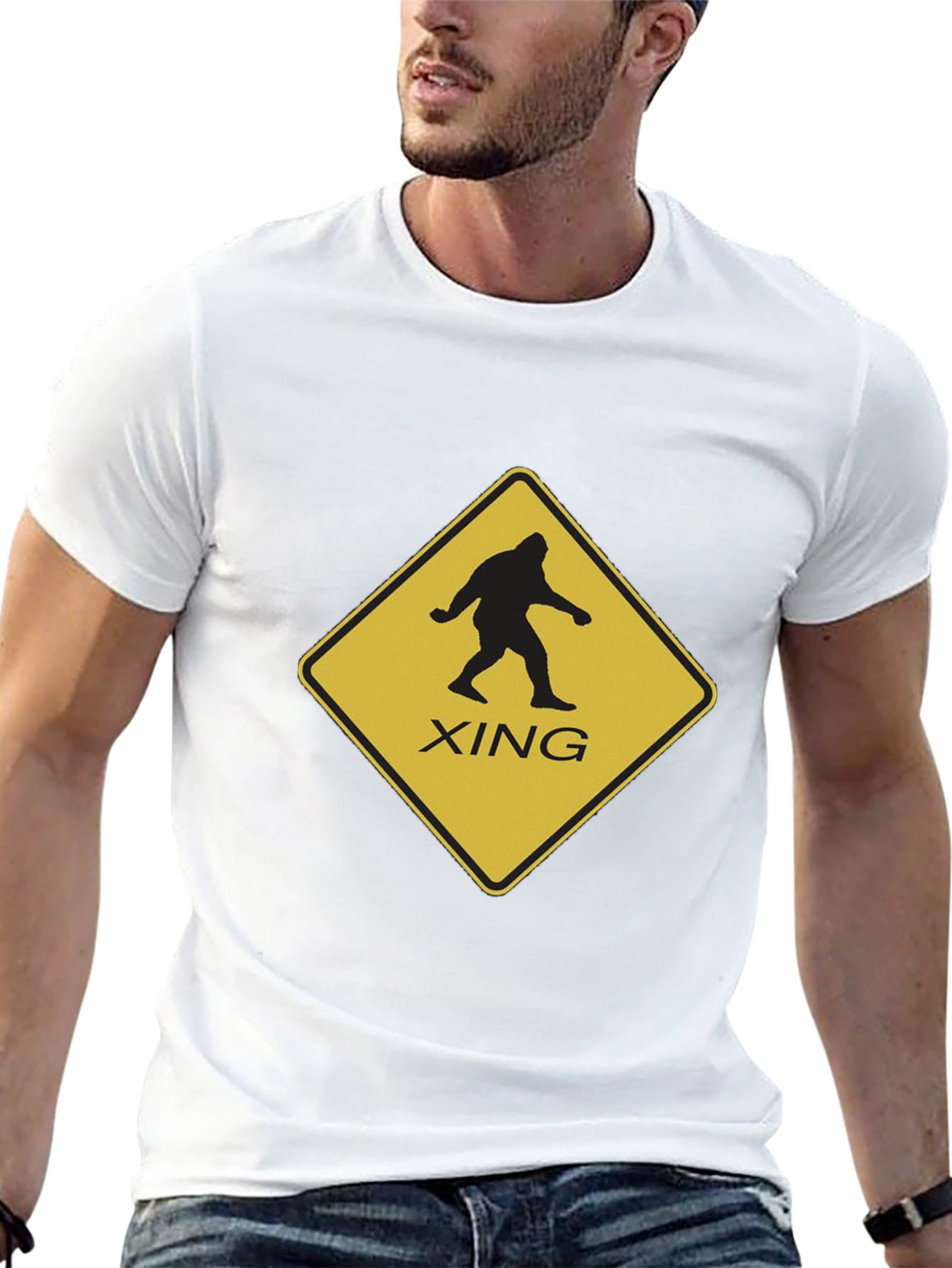 Sasquatch Crossing Mens Black T-Shirt