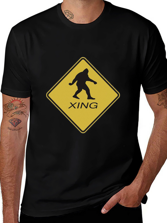 Sasquatch Crossing Mens Black T-Shirt