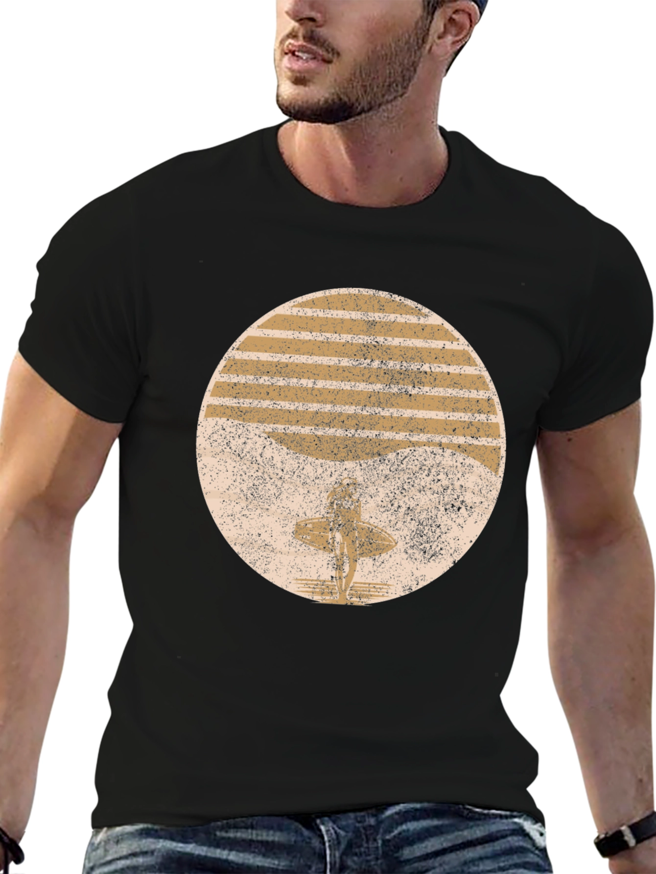 Retro Sunset Surfer T-Shirt