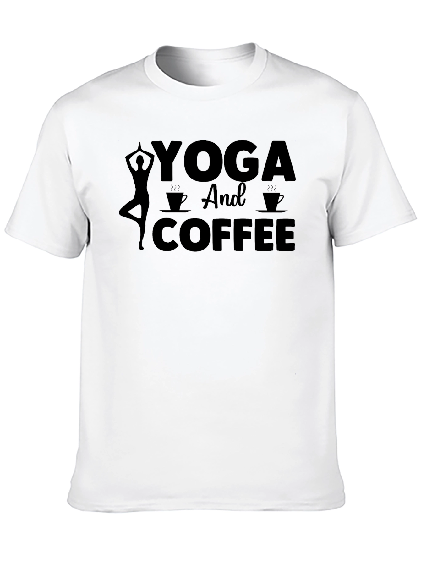 Yoga and Coffee Black Graphic Tee