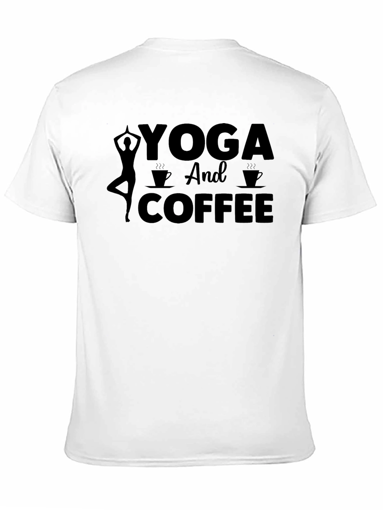 Yoga and Coffee Black Graphic Tee