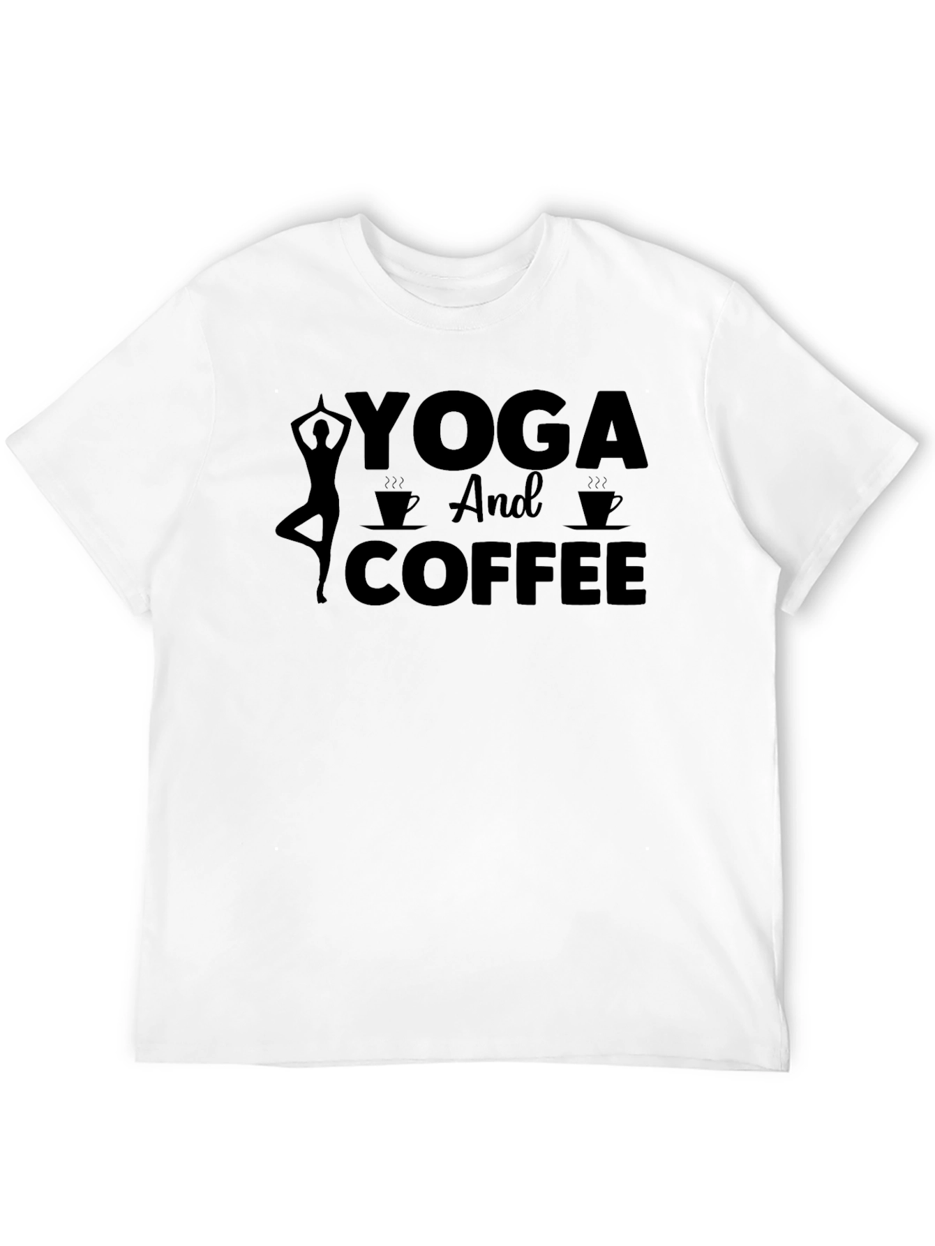 Yoga and Coffee Black Graphic Tee