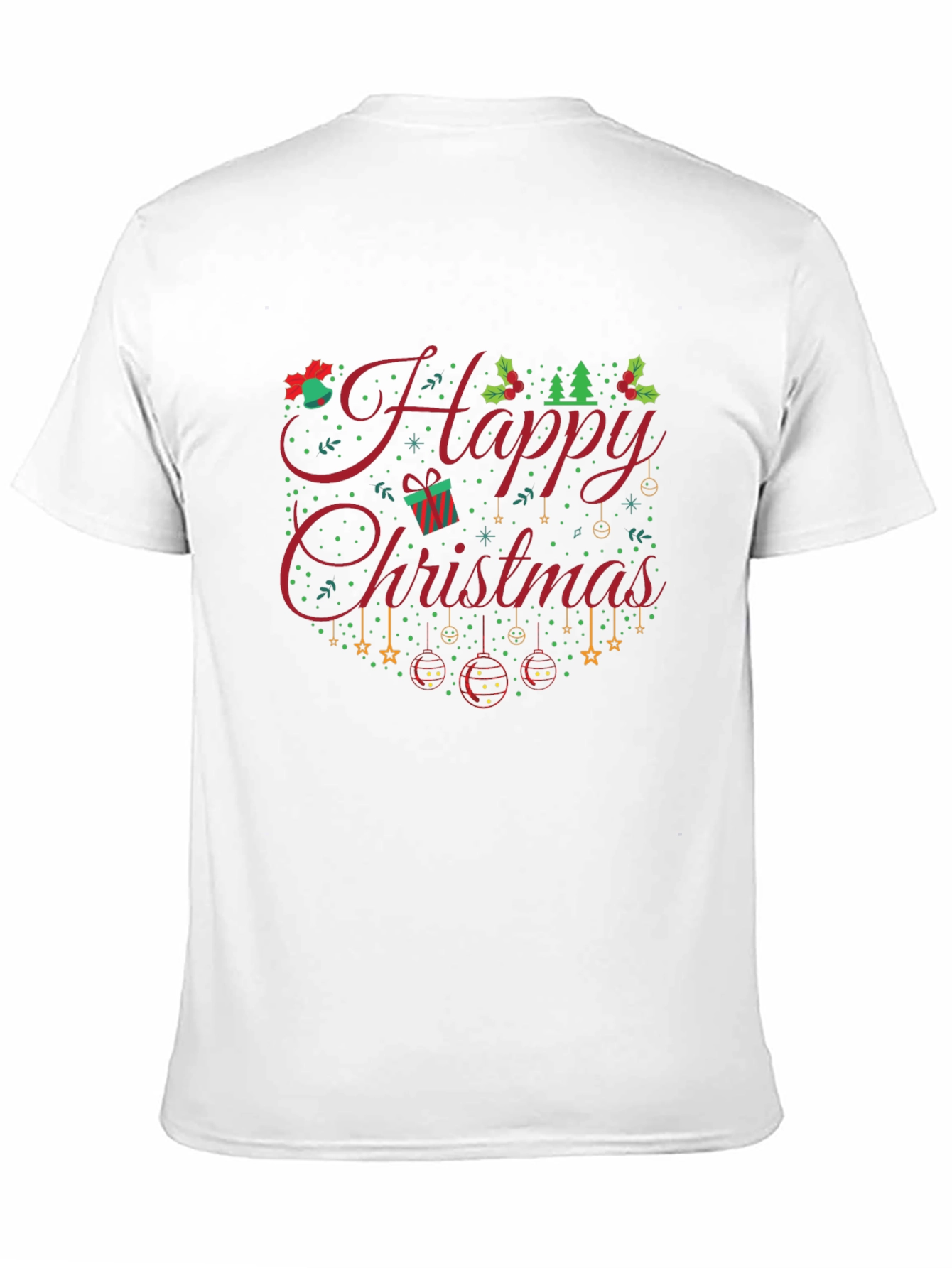 Festive Happy Christmas Graphic T-Shirt