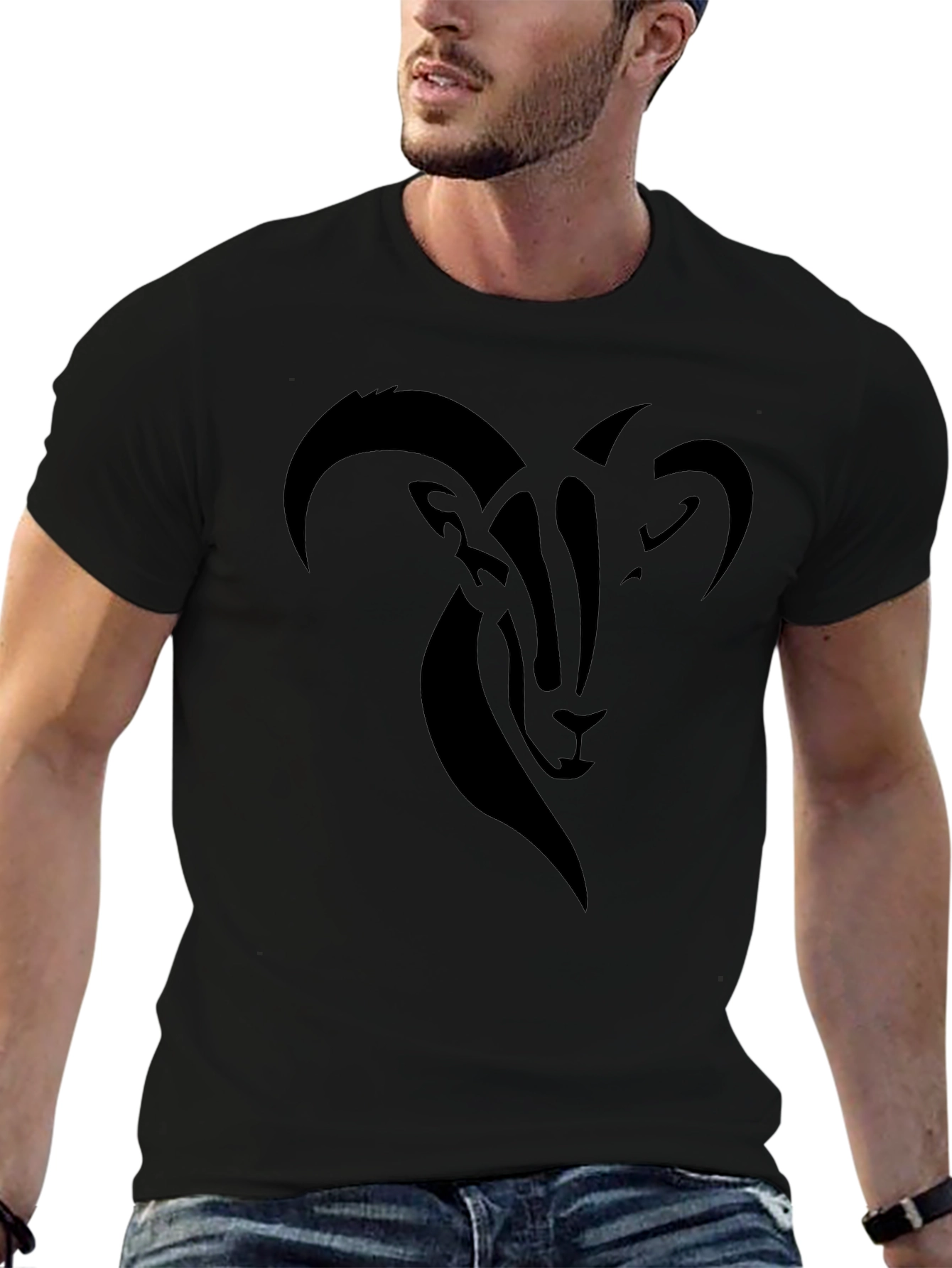 Ram Graphic Black T-Shirt