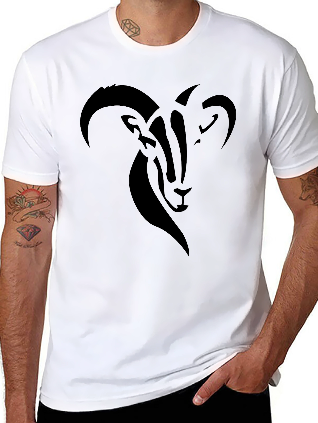 Ram Graphic Black T-Shirt