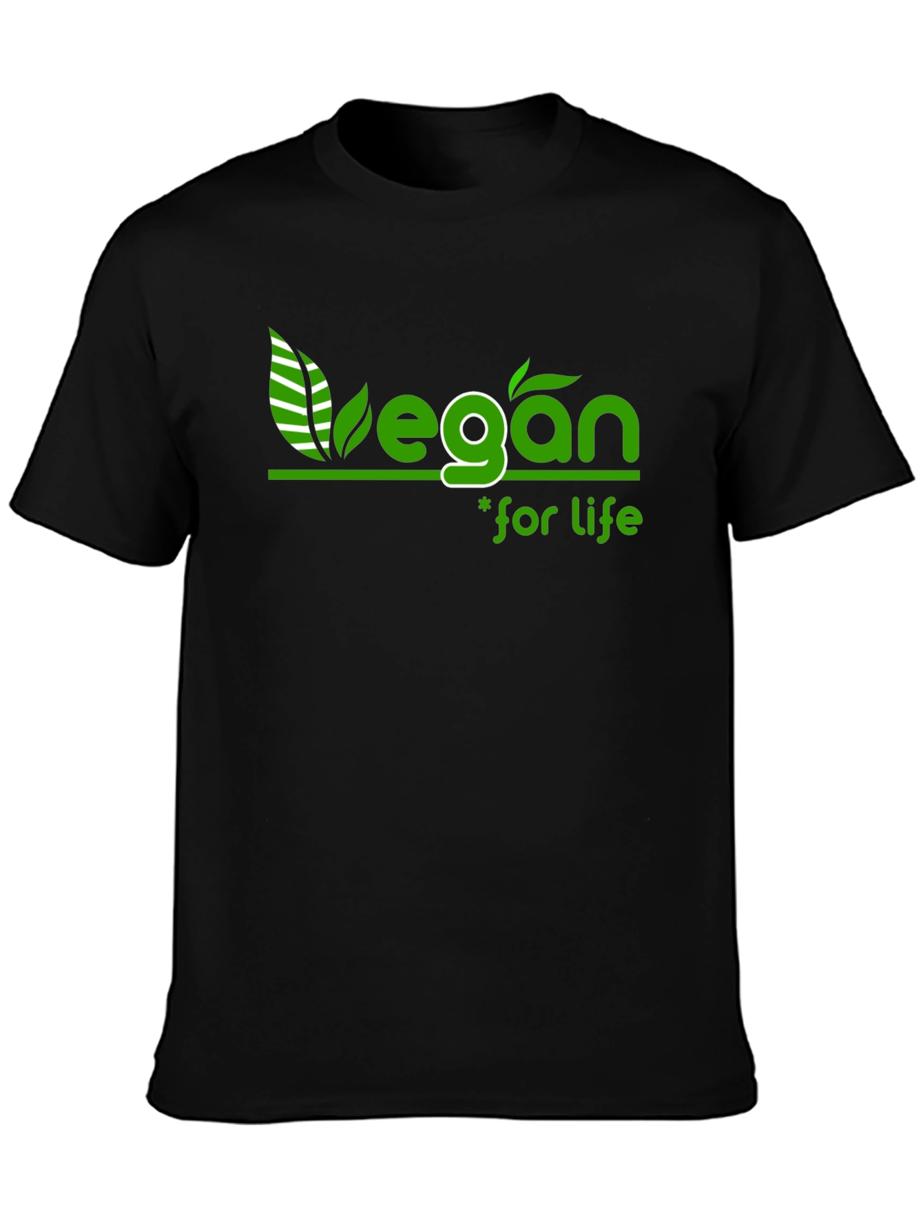 Vegan for Life Black T-Shirt