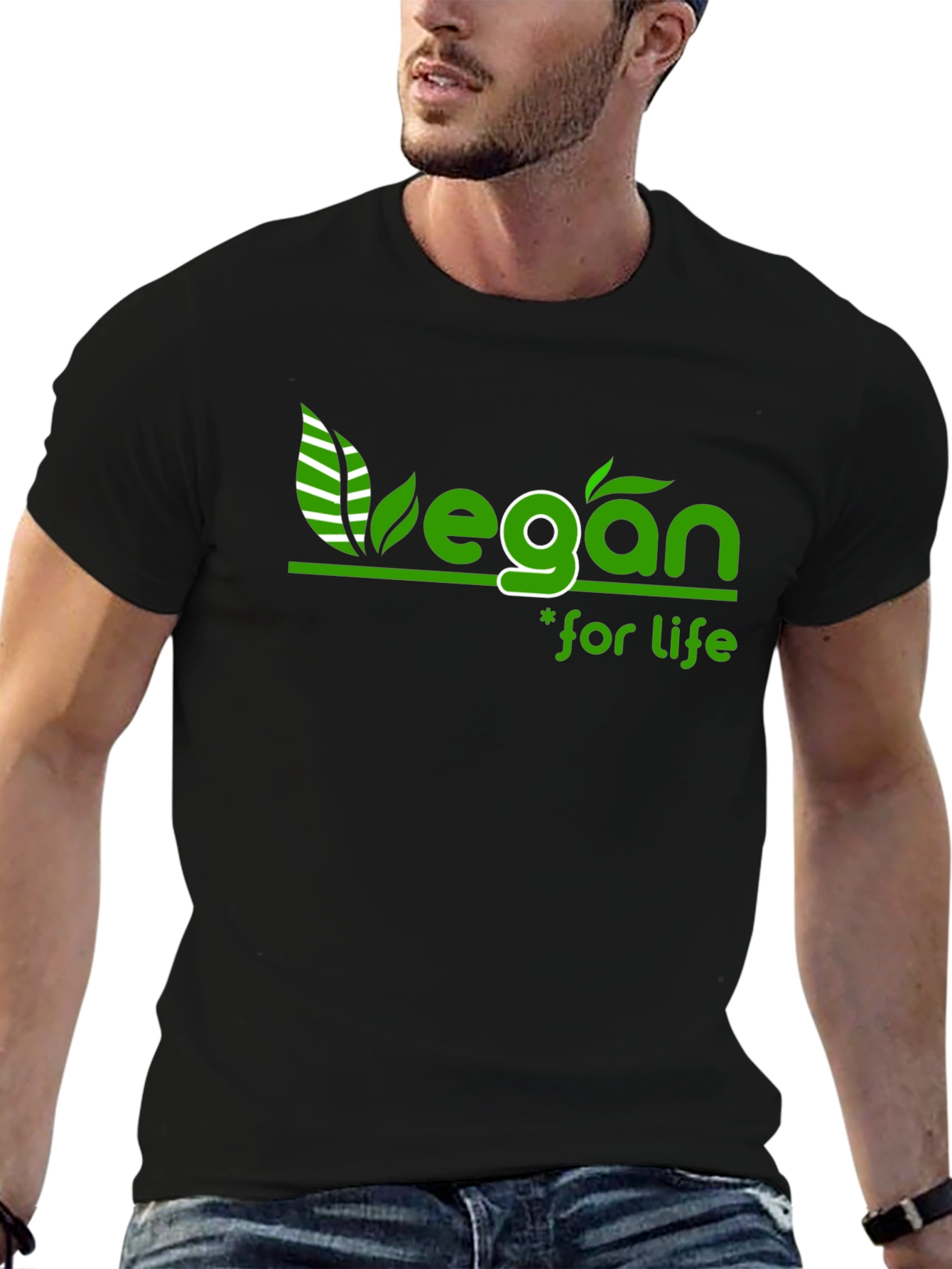 Vegan for Life Black T-Shirt