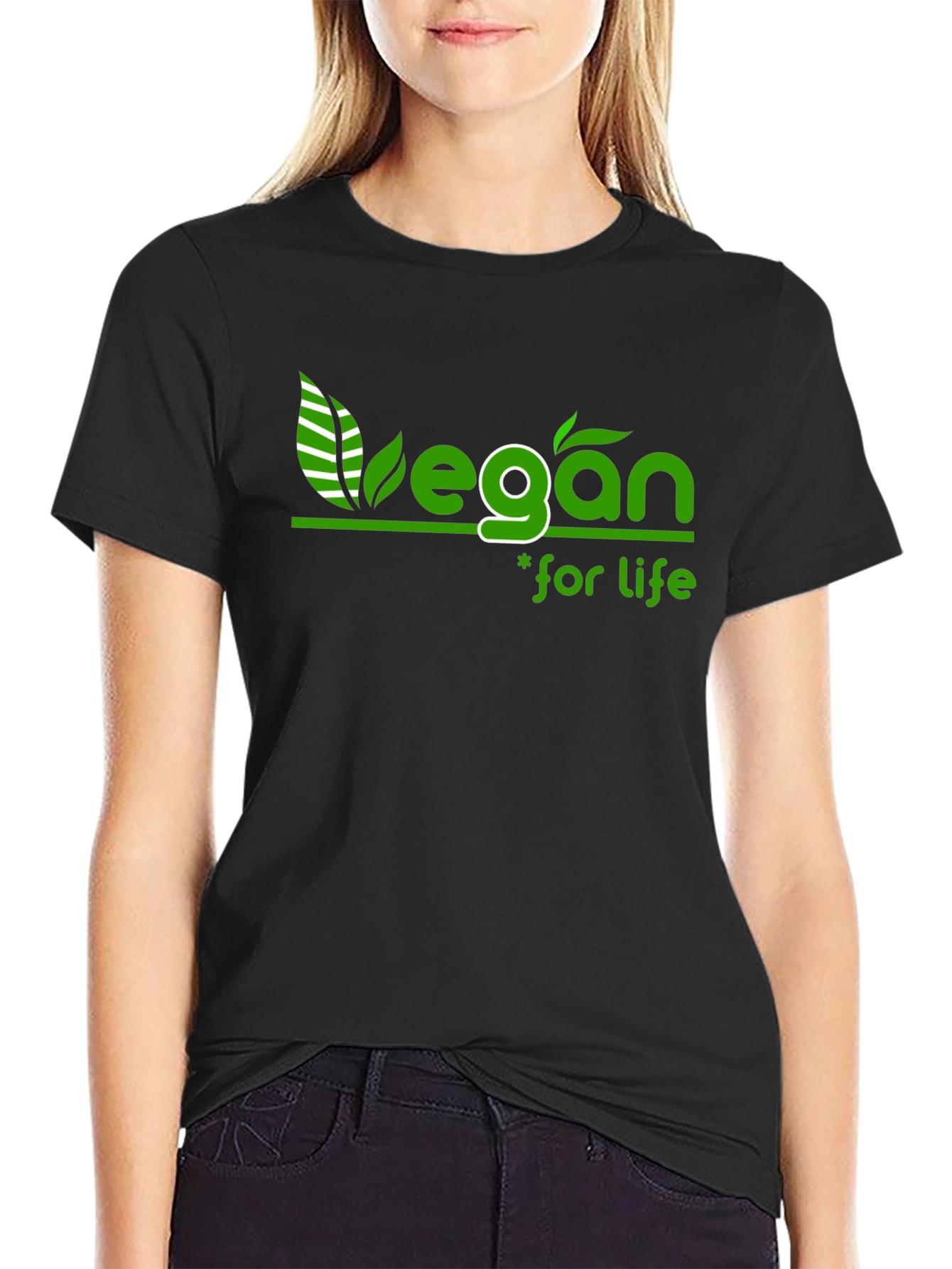 Vegan for Life Black T-Shirt