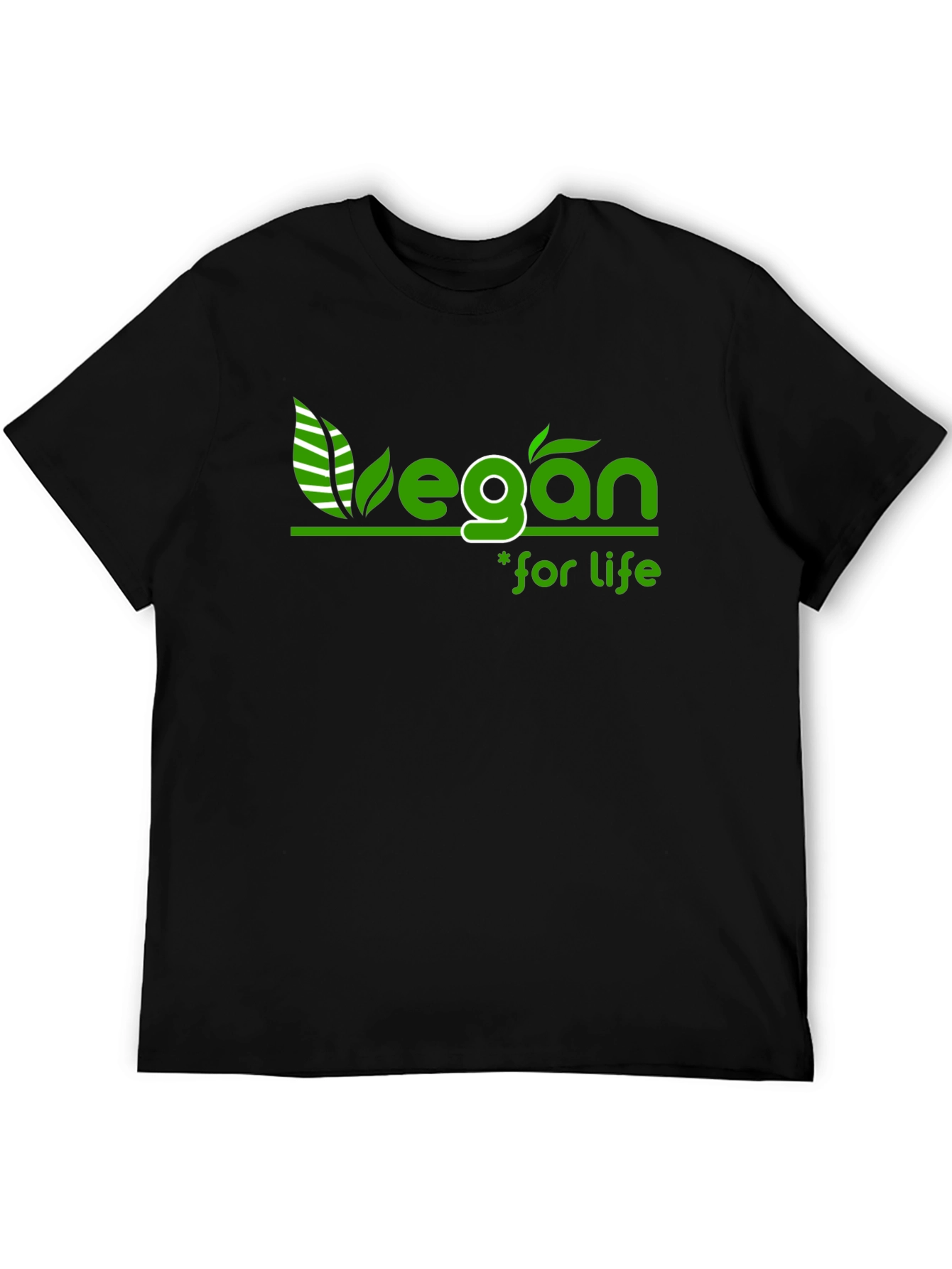 Vegan for Life Black T-Shirt