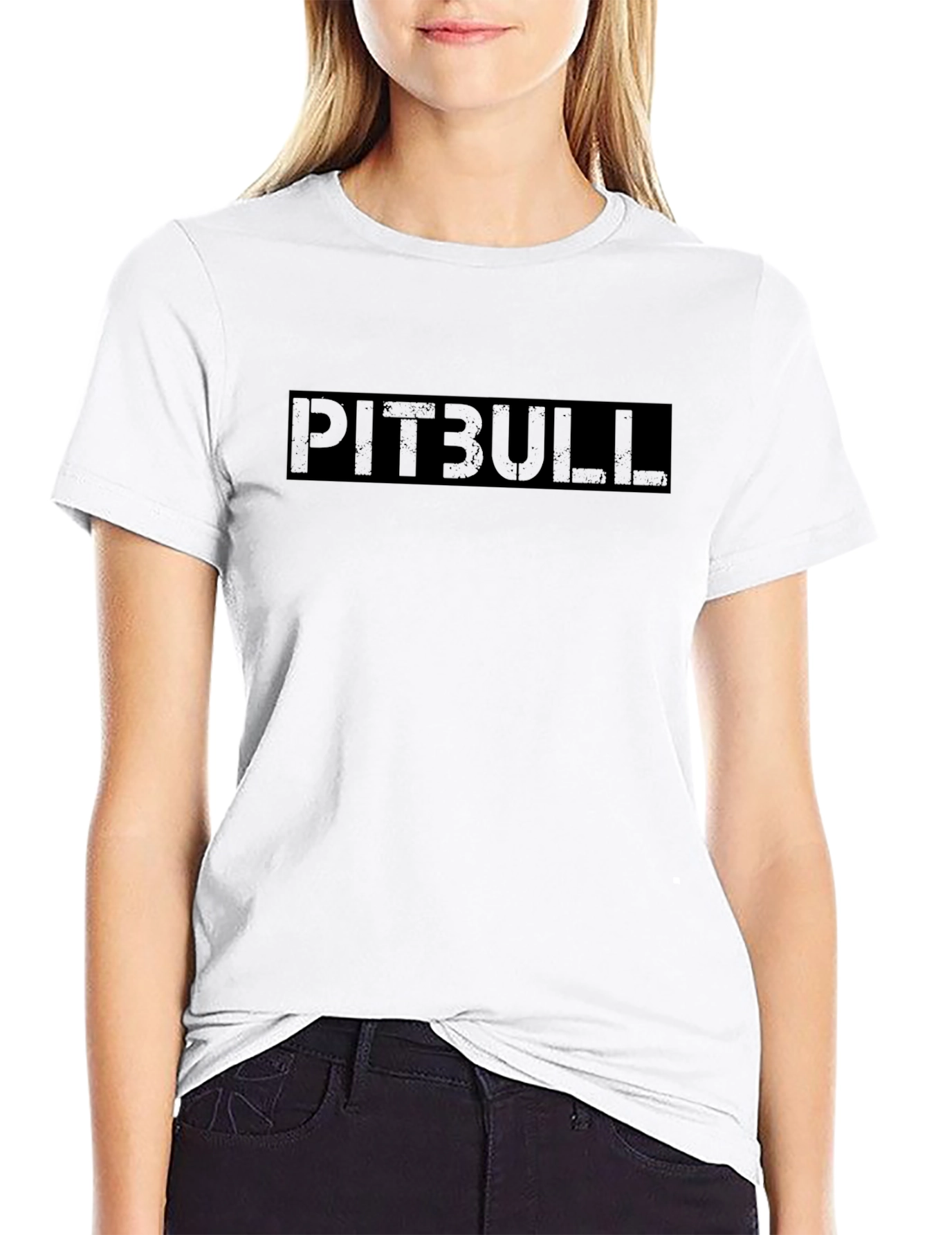 Mens Black PITBULL Graphic T-Shirt
