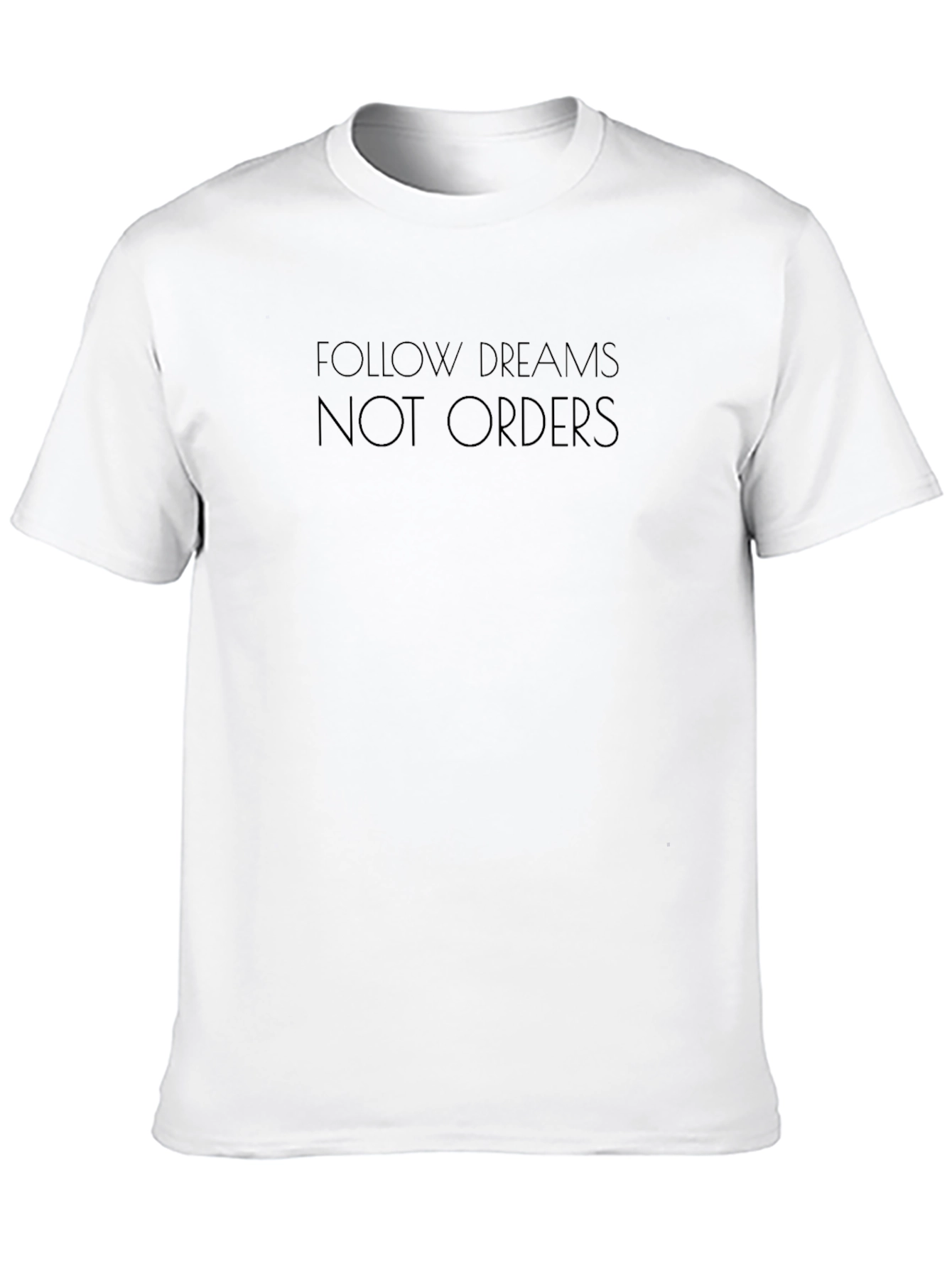 Follow Dreams Graphic Tee - Black Cotton Casual Shirt