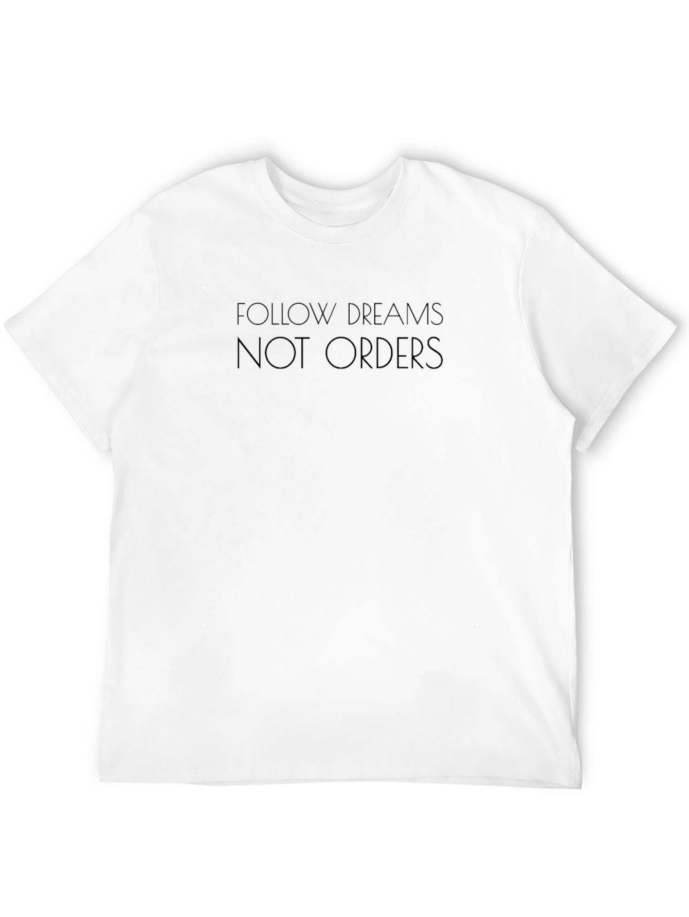 Follow Dreams Graphic Tee - Black Cotton Casual Shirt