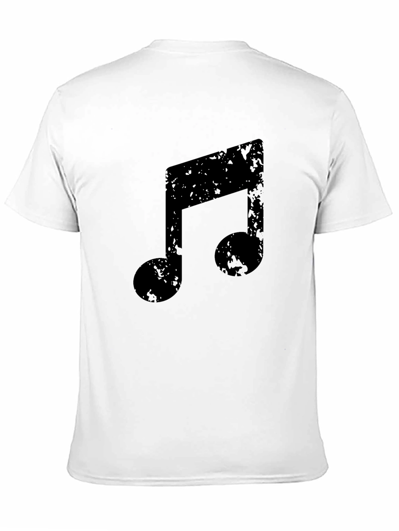 Grunge Music Note Black T-Shirt