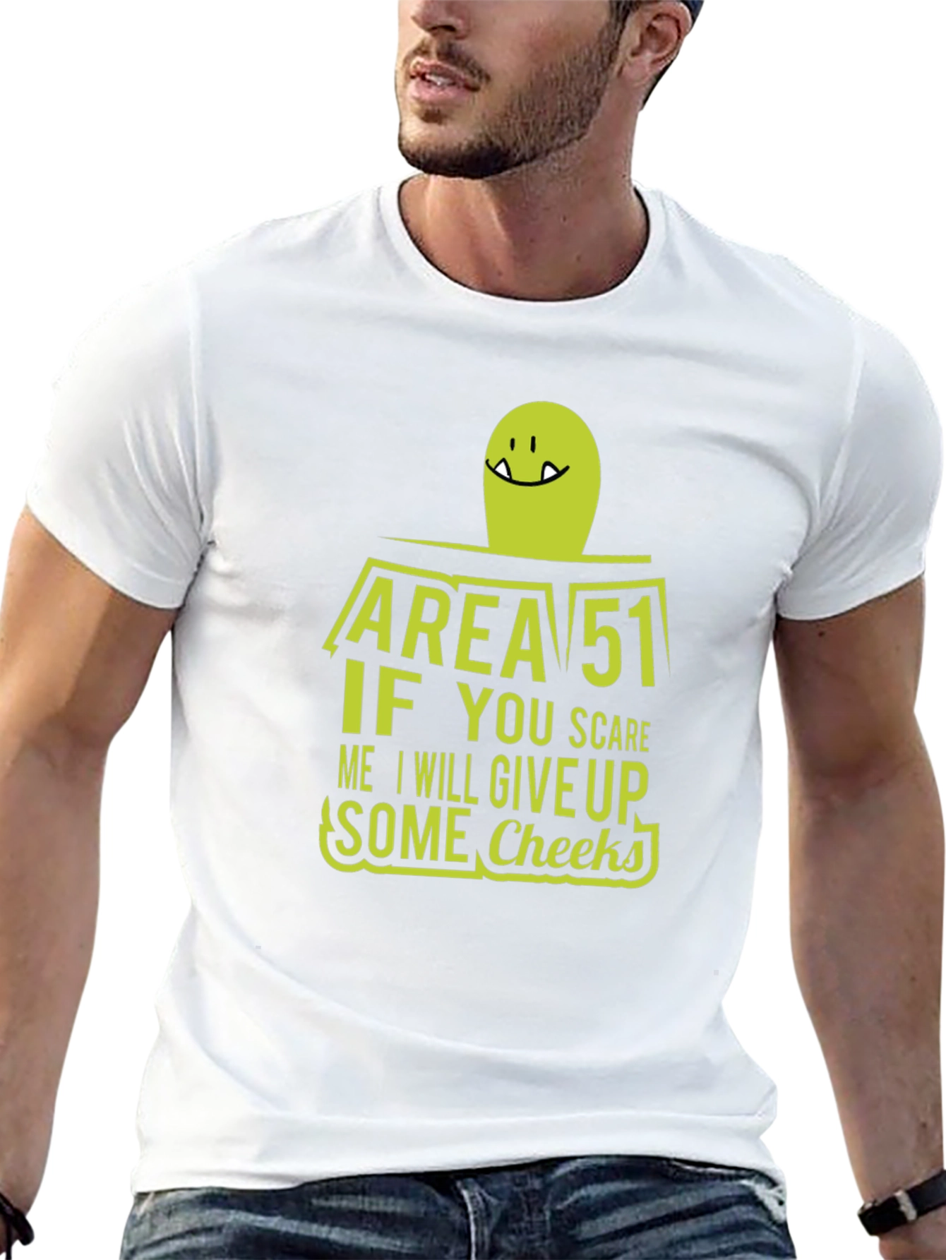 Area 51 Alien Cheeky Graphic T-Shirt