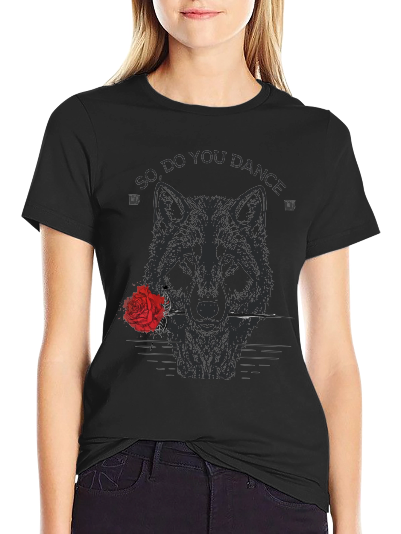Wolf Rose Graphic Tee - So Do You Dance?