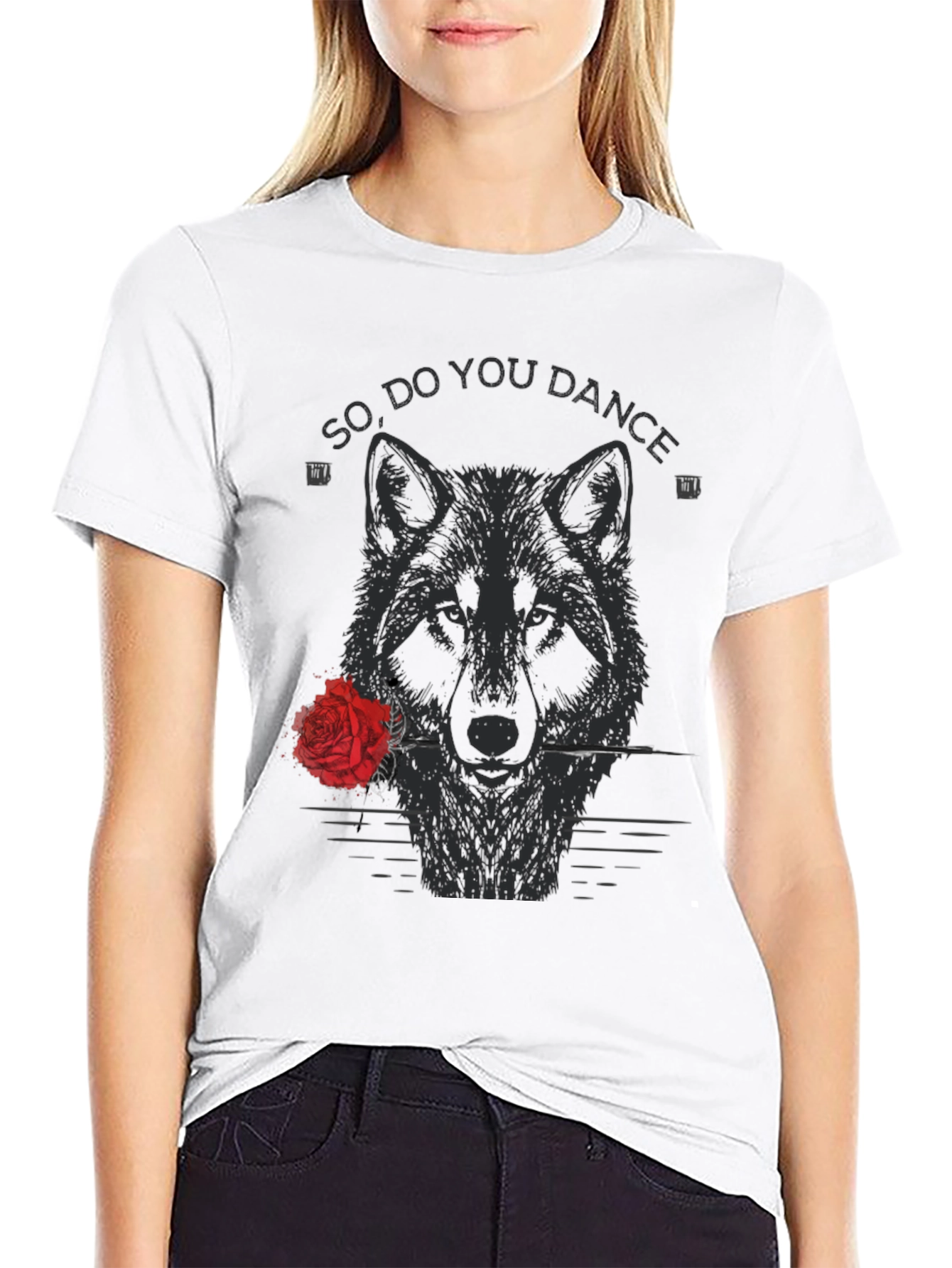Wolf Rose Graphic Tee - So Do You Dance?