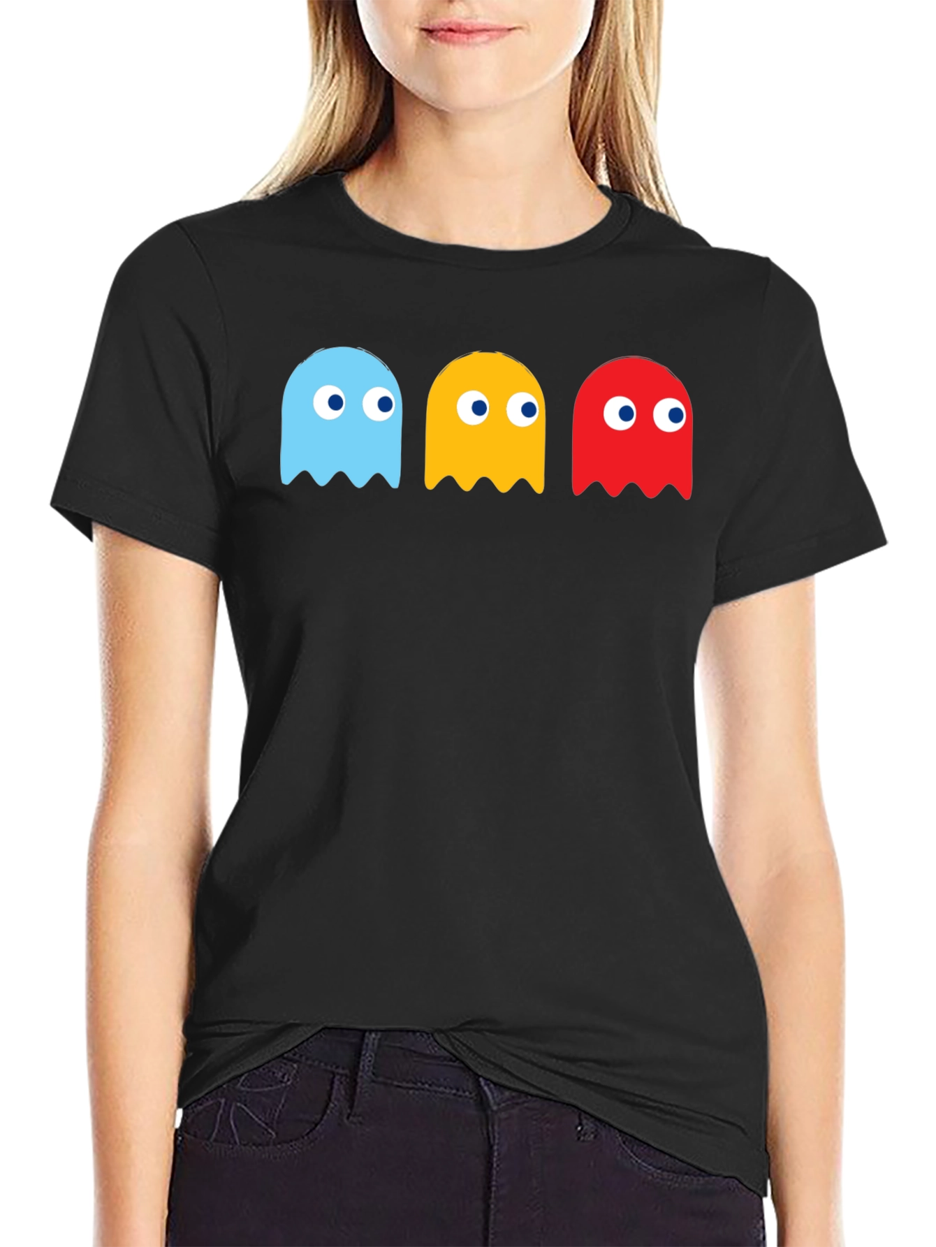 Retro Gaming Tee: Pac-Man Ghost Squad Shirt