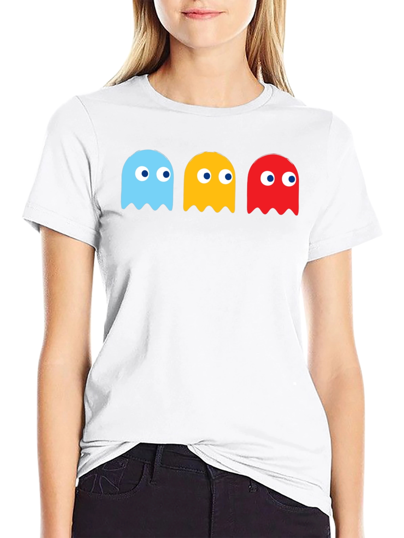 Retro Gaming Tee: Pac-Man Ghost Squad Shirt