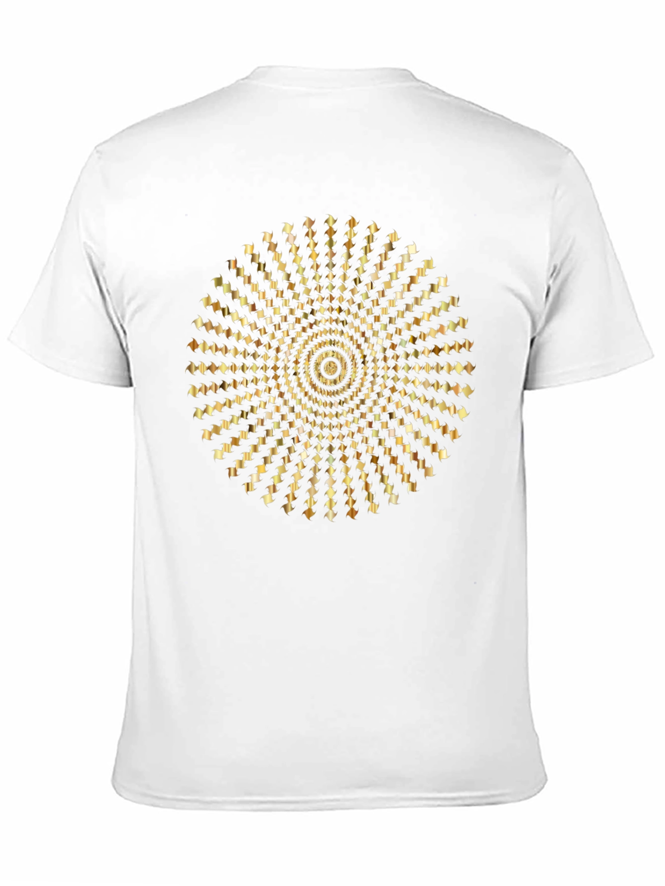 Optical Illusion Gold Pattern T-Shirt